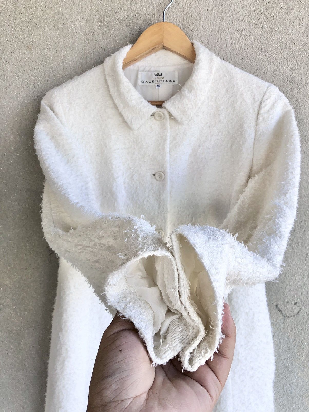 Balenciaga Vintage Balenciaga mohair coats jacket Size S / US 4 / IT 40 - 4 Thumbnail