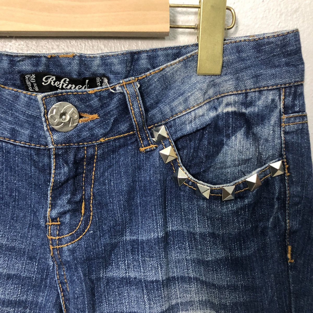 Japanese Brand Vintage Refined Jeans Faded Distressed Denim Pants W32 Size 32" / US 10 / IT 46 - 7 Thumbnail