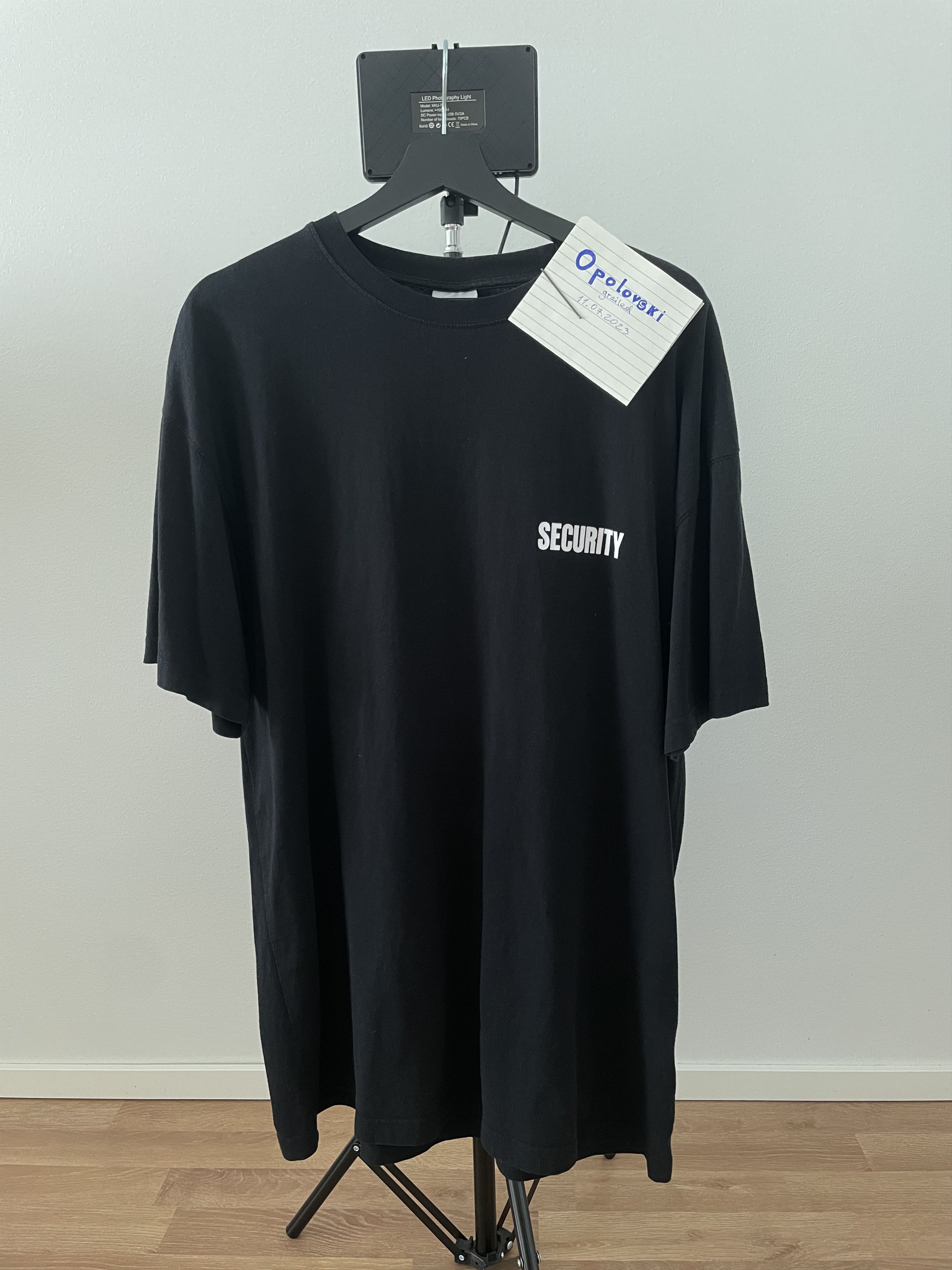 Vetements ”Security” T-Shirt Oversized