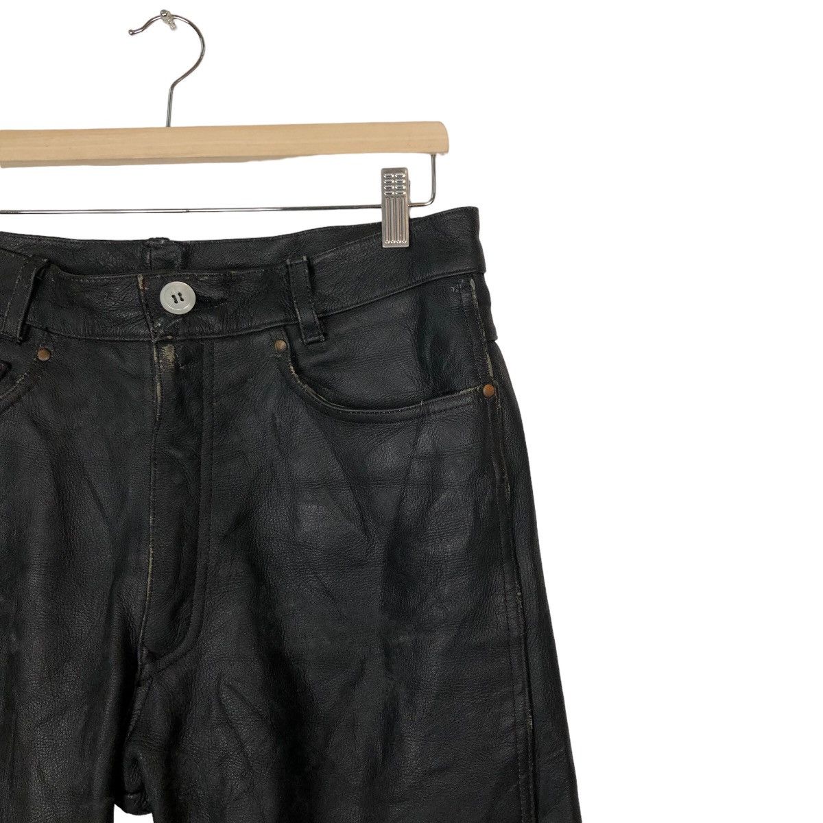 Genuine Leather VINTAGE GENUINE LEATHER TROUSERS SPIRIT OF MOTORCYCLE RACING Size US 30 / EU 46 - 5 Thumbnail