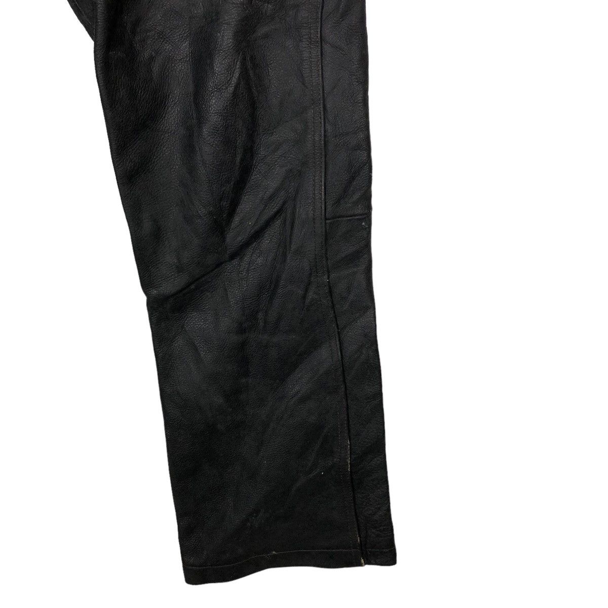 Genuine Leather VINTAGE GENUINE LEATHER TROUSERS SPIRIT OF MOTORCYCLE RACING Size US 30 / EU 46 - 4 Thumbnail