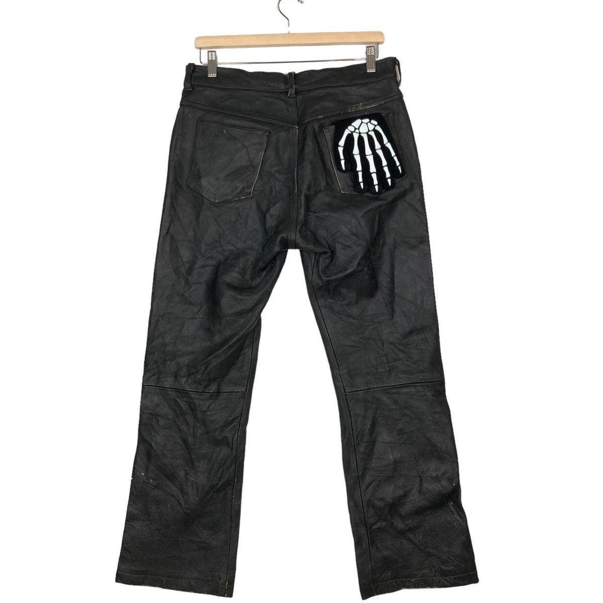 Genuine Leather VINTAGE GENUINE LEATHER TROUSERS SPIRIT OF MOTORCYCLE RACING Size US 30 / EU 46 - 7 Thumbnail