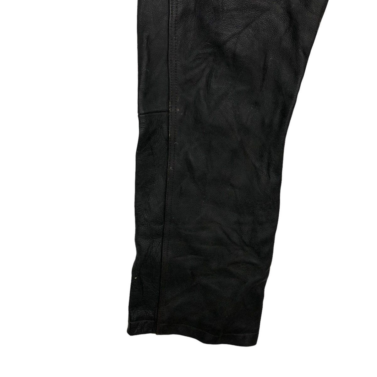Genuine Leather VINTAGE GENUINE LEATHER TROUSERS SPIRIT OF MOTORCYCLE RACING Size US 30 / EU 46 - 3 Thumbnail