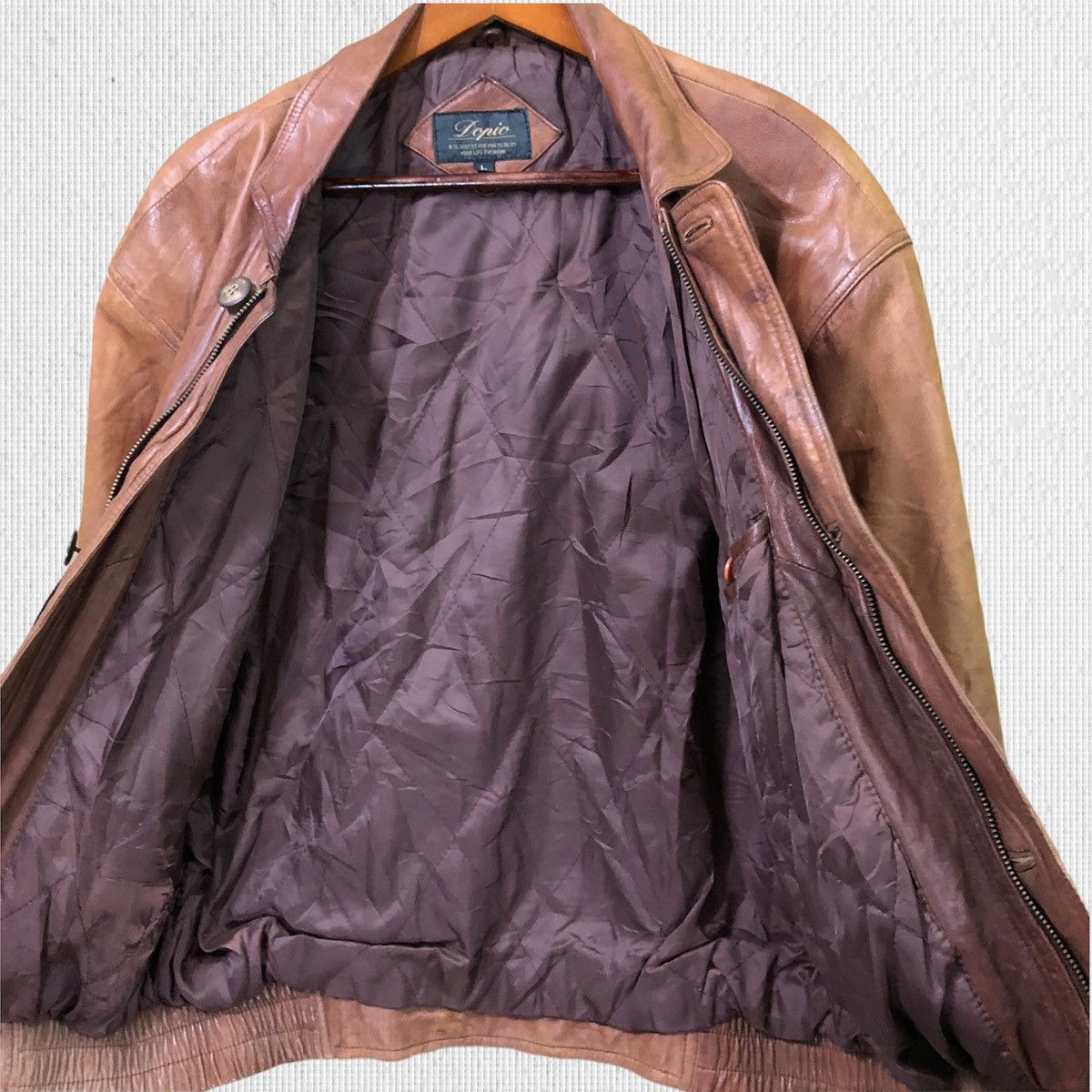 Vintage Vintage Dopio Leather Bomber Jacket Size US M / EU 48-50 / 2 - 5 Thumbnail