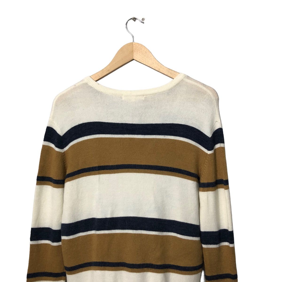 Aran Isles Knitwear Vintage Ozoc V Neck Striped Knitwear Sweater Jumper Size S / US 4 / IT 40 - 8 Thumbnail