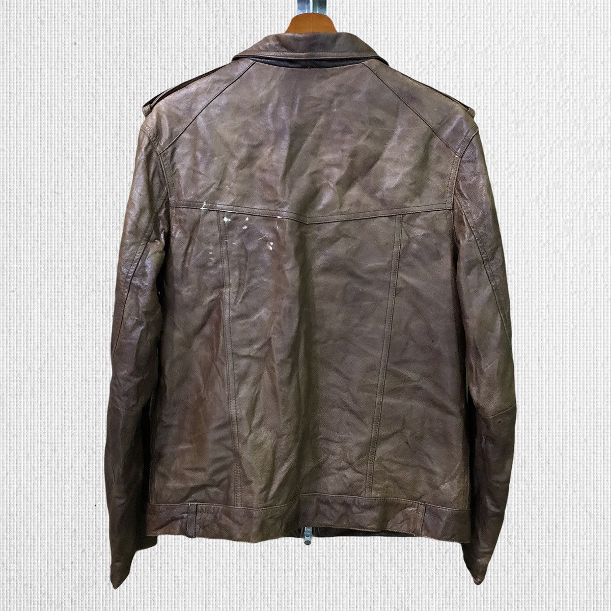 Japanese Brand × Vintage Vintage Distressed Leather Jacket Size US S / EU 44-46 / 1 - 3 Thumbnail