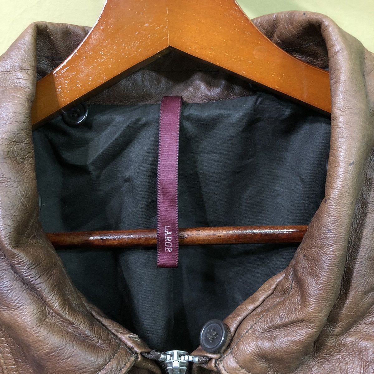 Japanese Brand × Vintage Vintage Distressed Leather Jacket Size US S / EU 44-46 / 1 - 5 Thumbnail