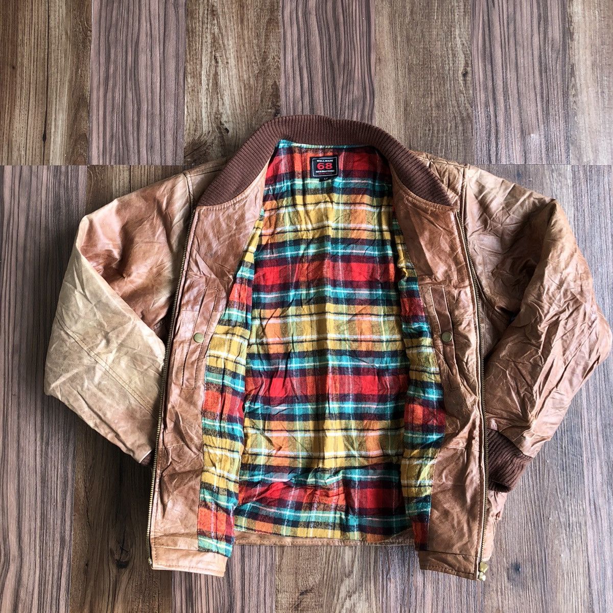 Vintage Vintage 68 & Brothers Leather Diamond Jacket Size US M / EU 48-50 / 2 - 3 Thumbnail