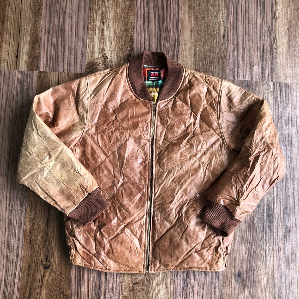 Vintage Vintage 68 & Brothers Leather Diamond Jacket Size US M / EU 48-50 / 2 - 7 Thumbnail
