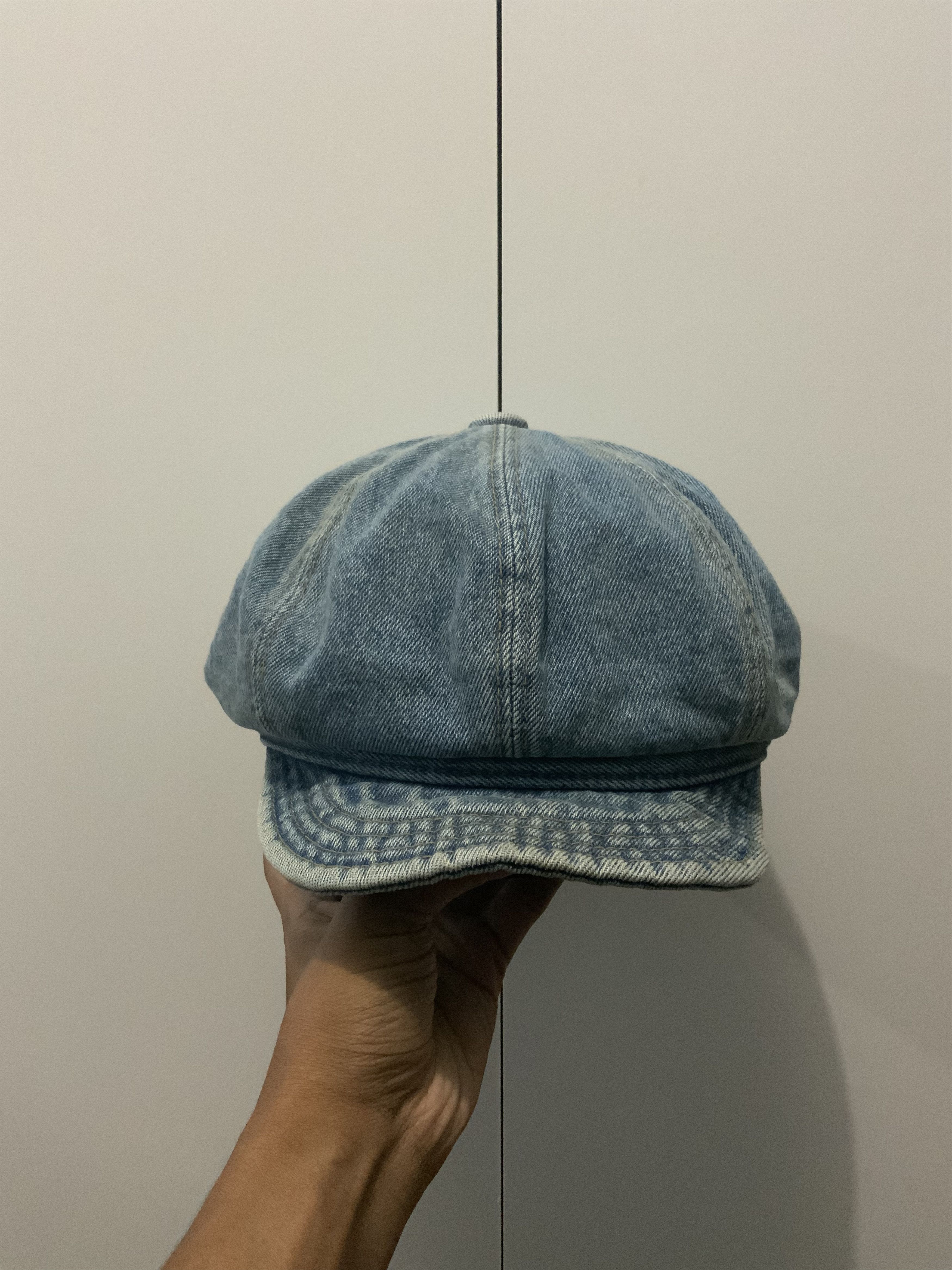Vintage Denim Streetwear Faded Newsboy Hat Size ONE SIZE - 1 Thumbnail