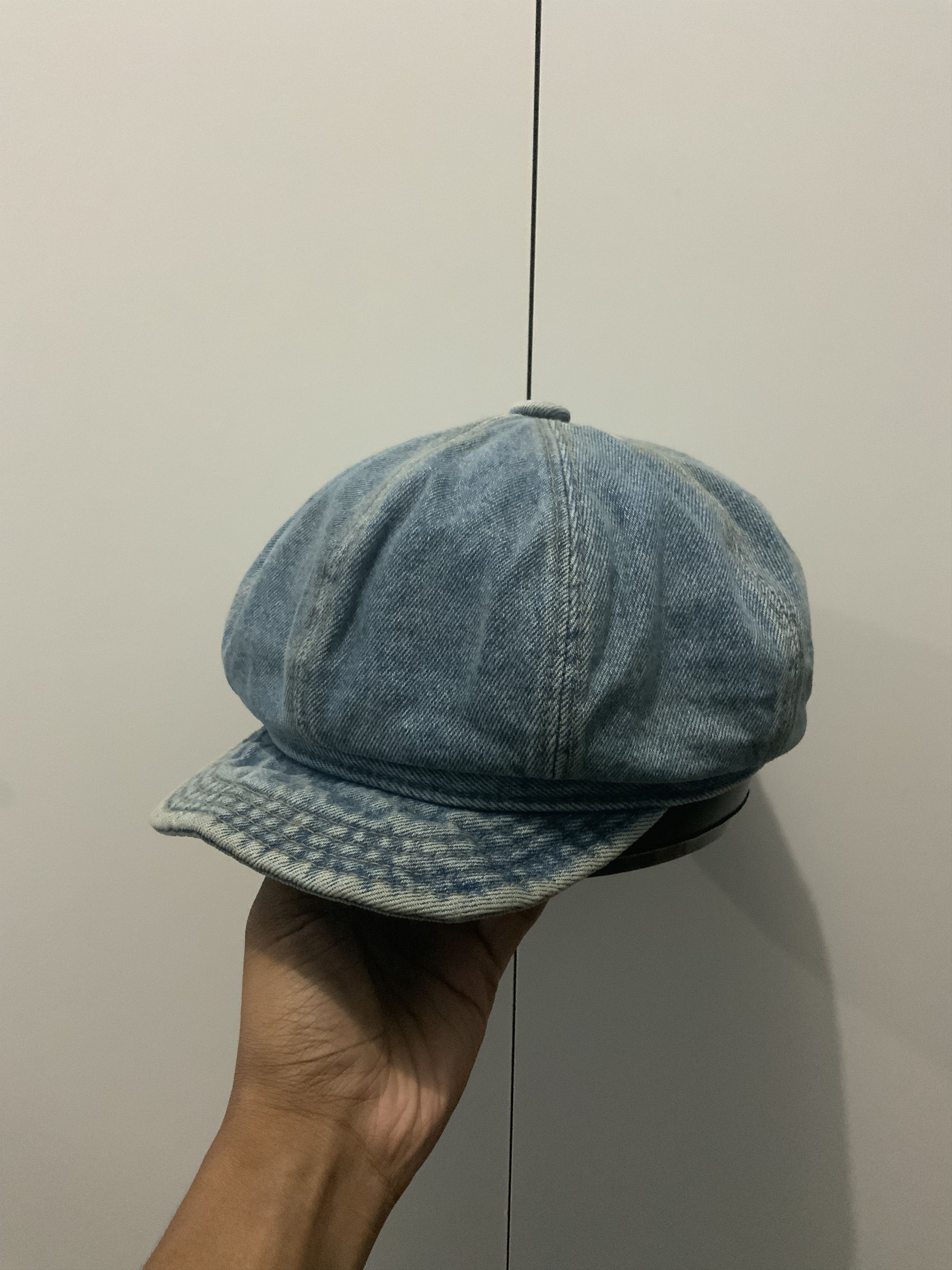 Vintage Denim Streetwear Faded Newsboy Hat Size ONE SIZE - 2 Thumbnail
