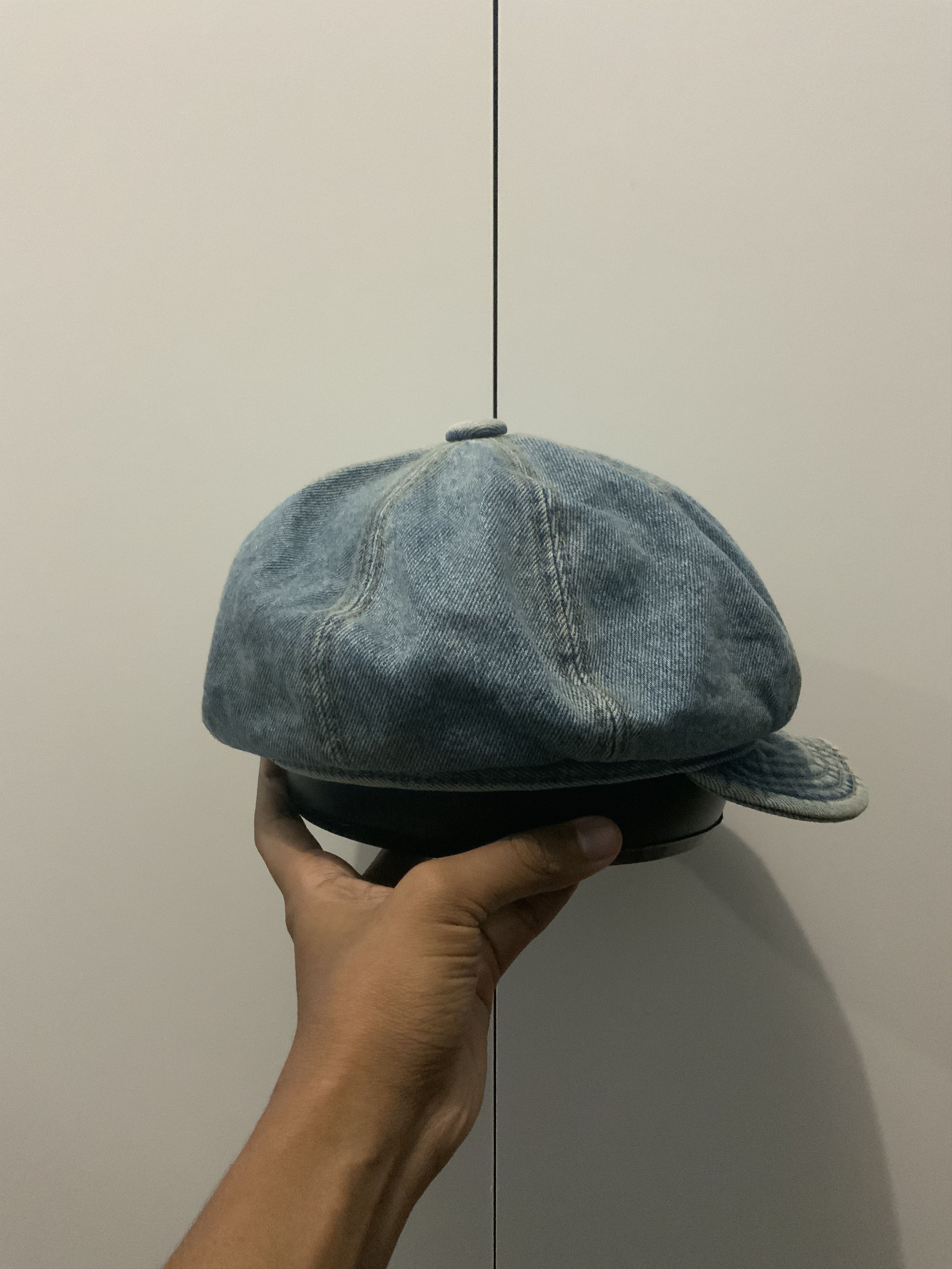 Vintage Denim Streetwear Faded Newsboy Hat Size ONE SIZE - 3 Thumbnail