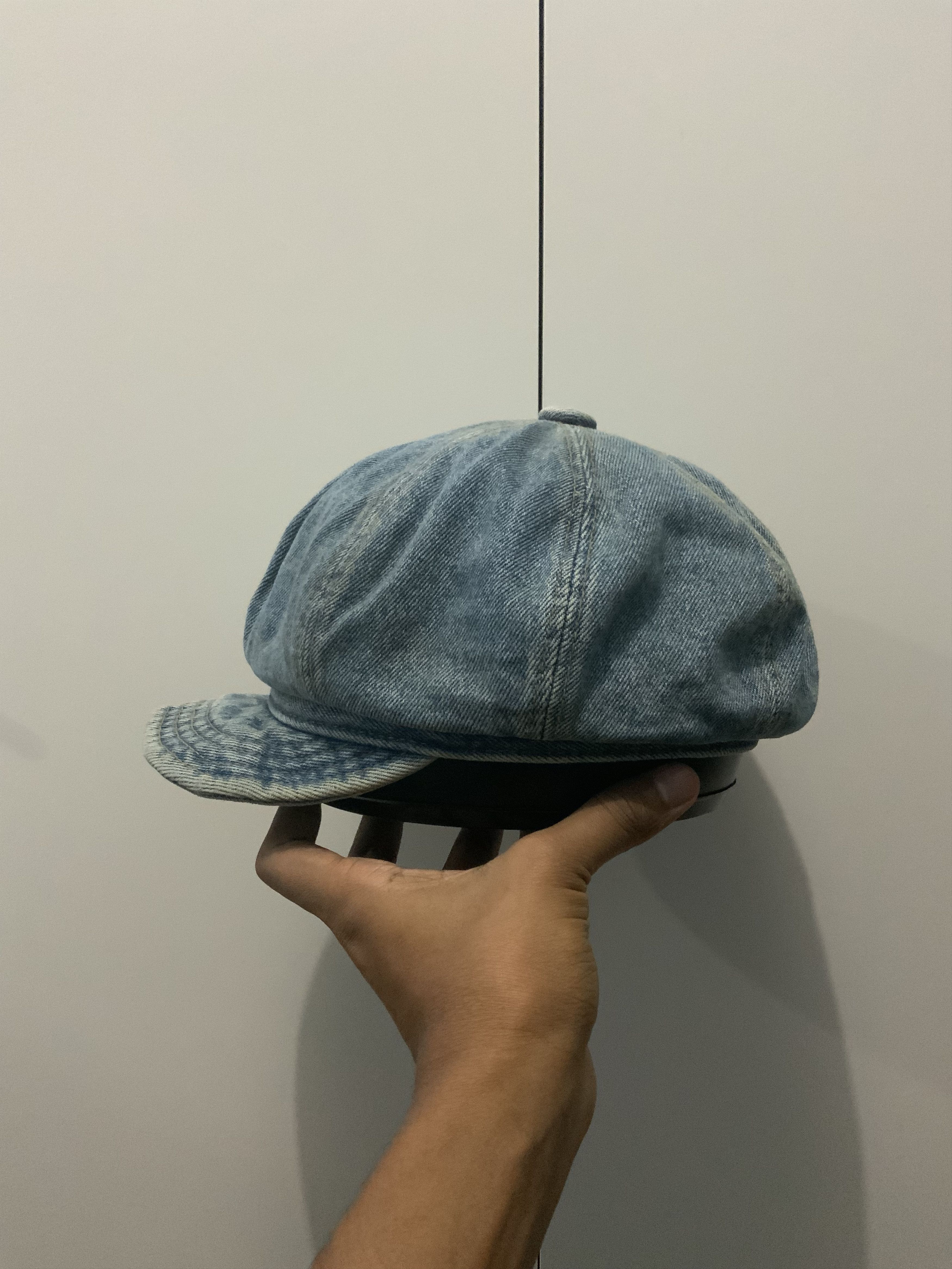 Vintage Denim Streetwear Faded Newsboy Hat Size ONE SIZE - 5 Thumbnail
