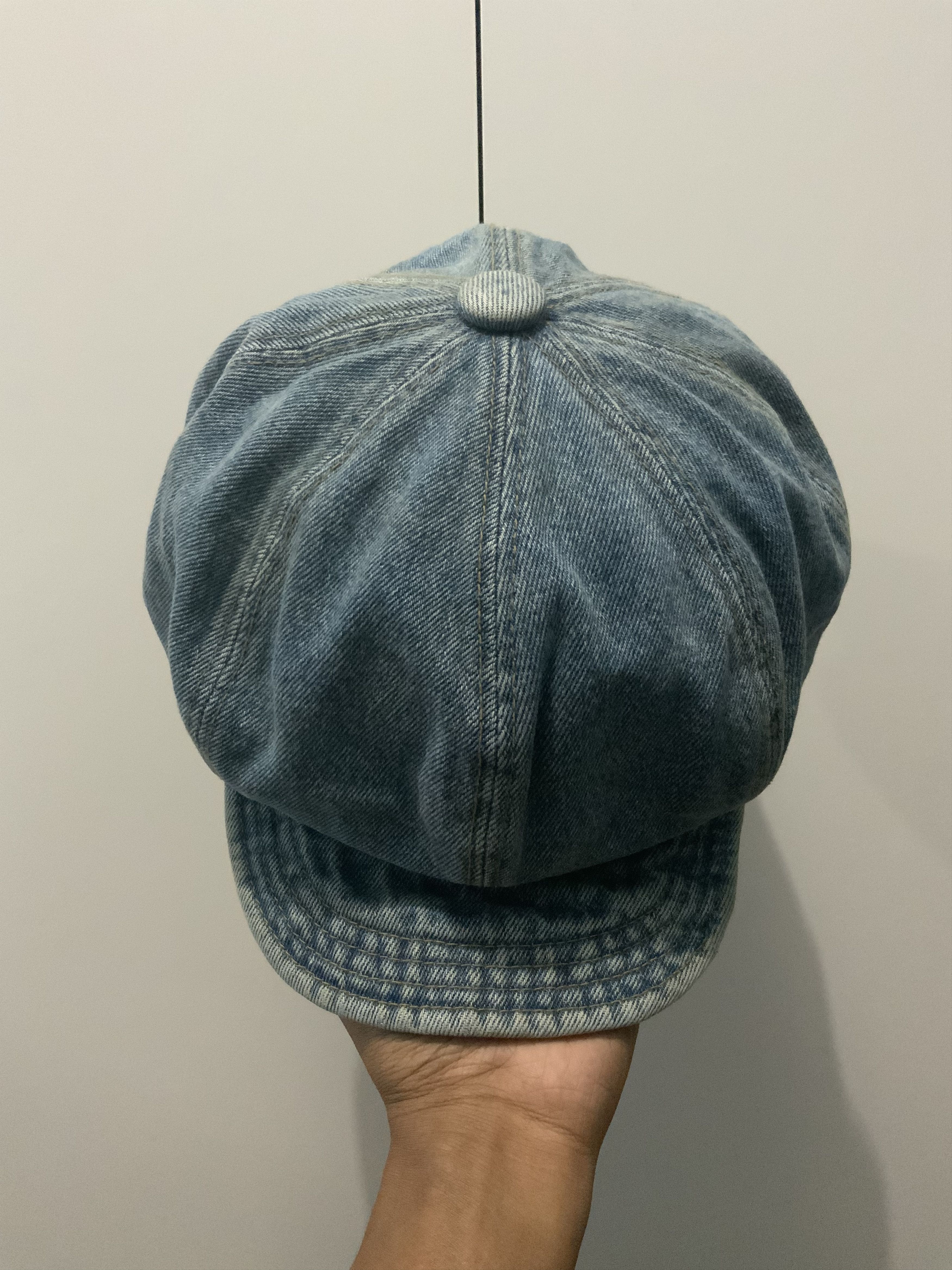 Vintage Denim Streetwear Faded Newsboy Hat Size ONE SIZE - 6 Thumbnail
