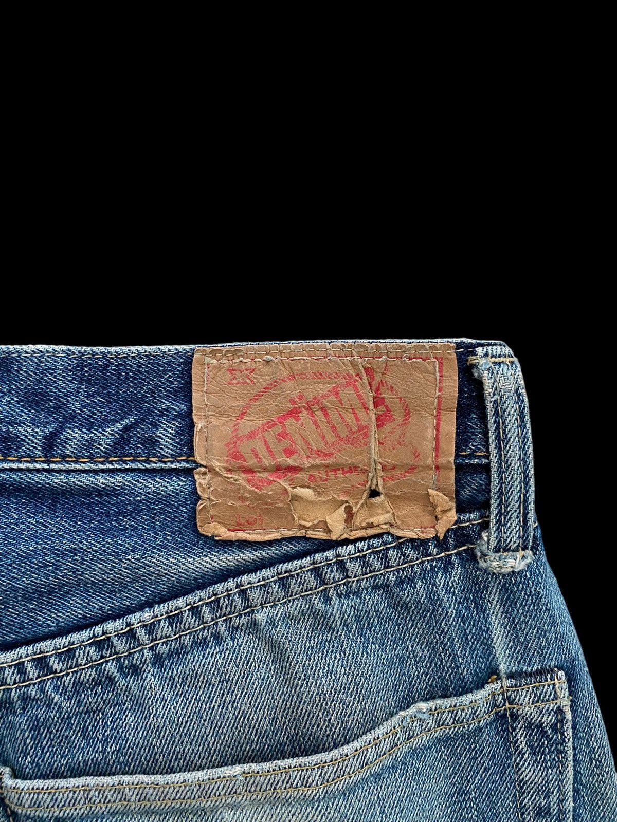 Denime Vintage Denime Ripped Selvedge jeans rare design Size US 34 / EU 50 - 5 Thumbnail
