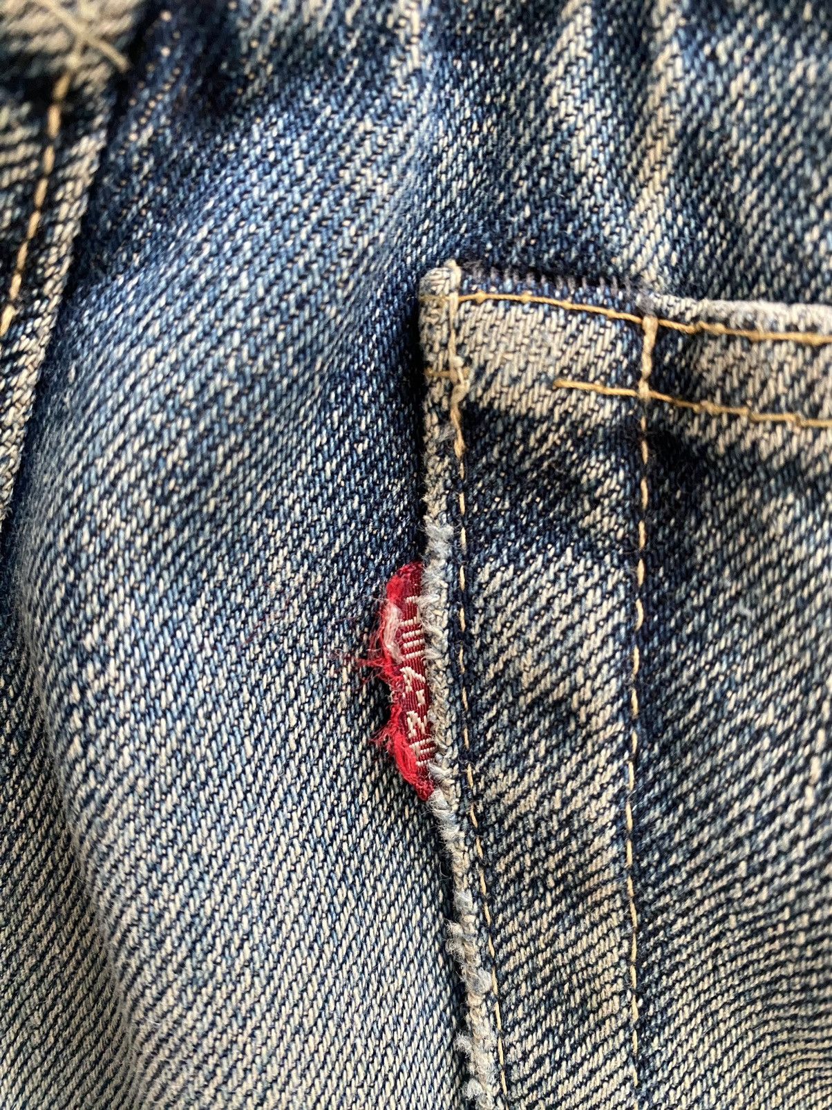 Denime Vintage Denime Ripped Selvedge jeans rare design Size US 34 / EU 50 - 16 Thumbnail