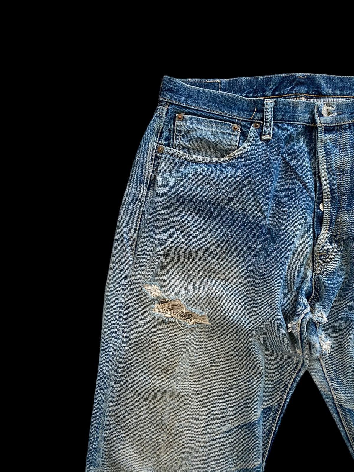 Denime Vintage Denime Ripped Selvedge jeans rare design Size US 34 / EU 50 - 9 Thumbnail