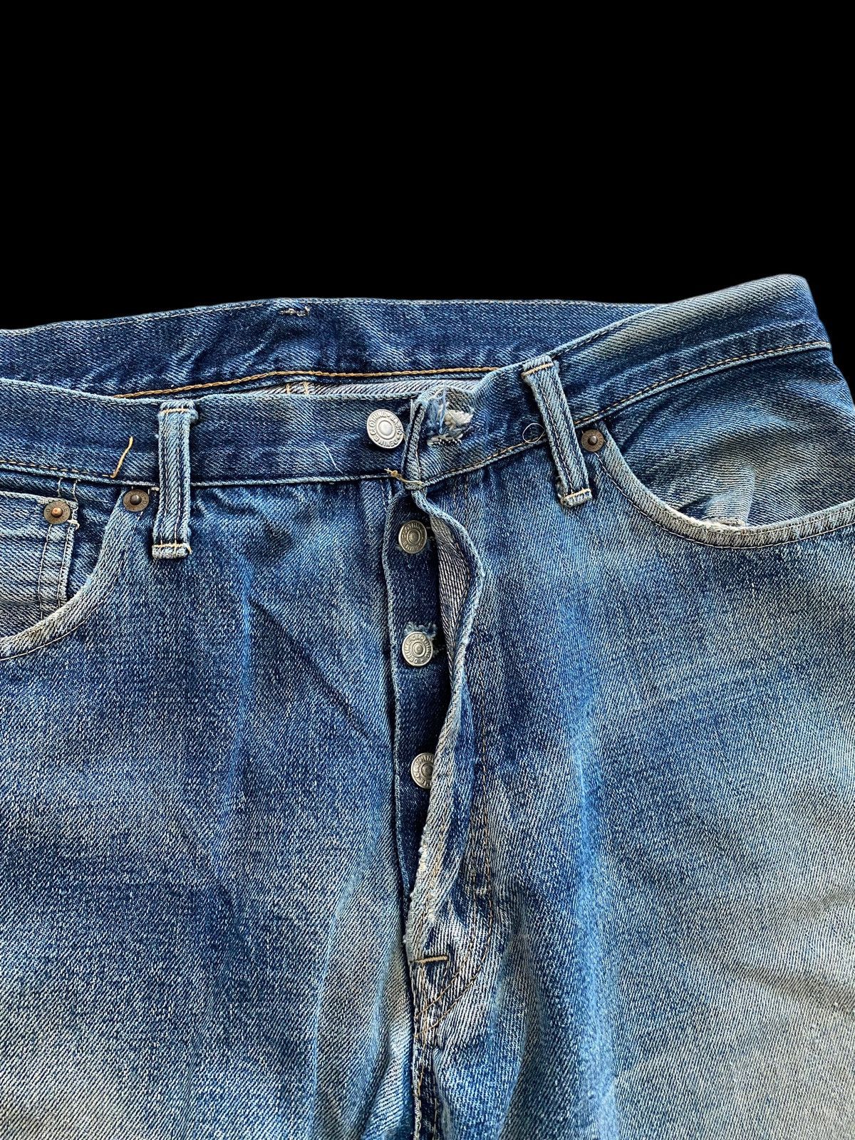 Denime Vintage Denime Ripped Selvedge jeans rare design Size US 34 / EU 50 - 8 Thumbnail