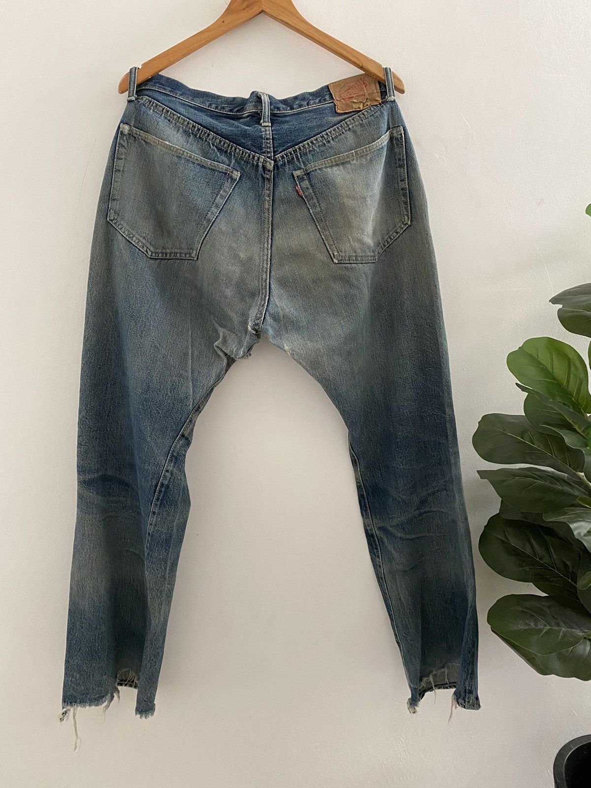 Denime Vintage Denime Ripped Selvedge jeans rare design Size US 34 / EU 50 - 13 Thumbnail