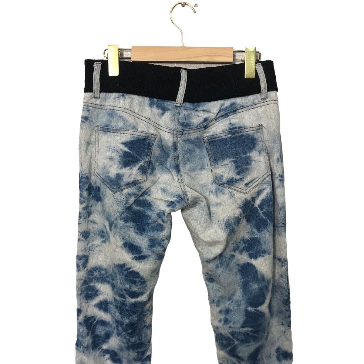 The Unbranded Brand Vintage Unbranded Acid Wash Tie Dye Skinny Trousers W29 Size 29" - 6 Thumbnail