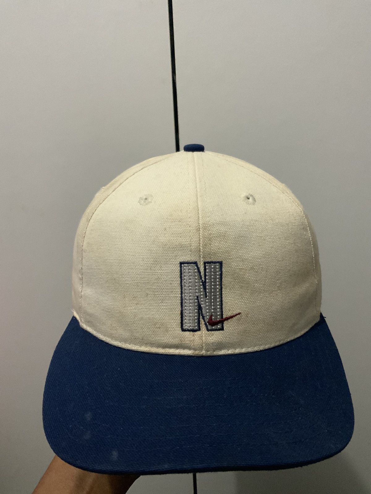 Nike Vintage Big Logo Faded Nike 90s Hat Cap Size ONE SIZE - 6 Thumbnail