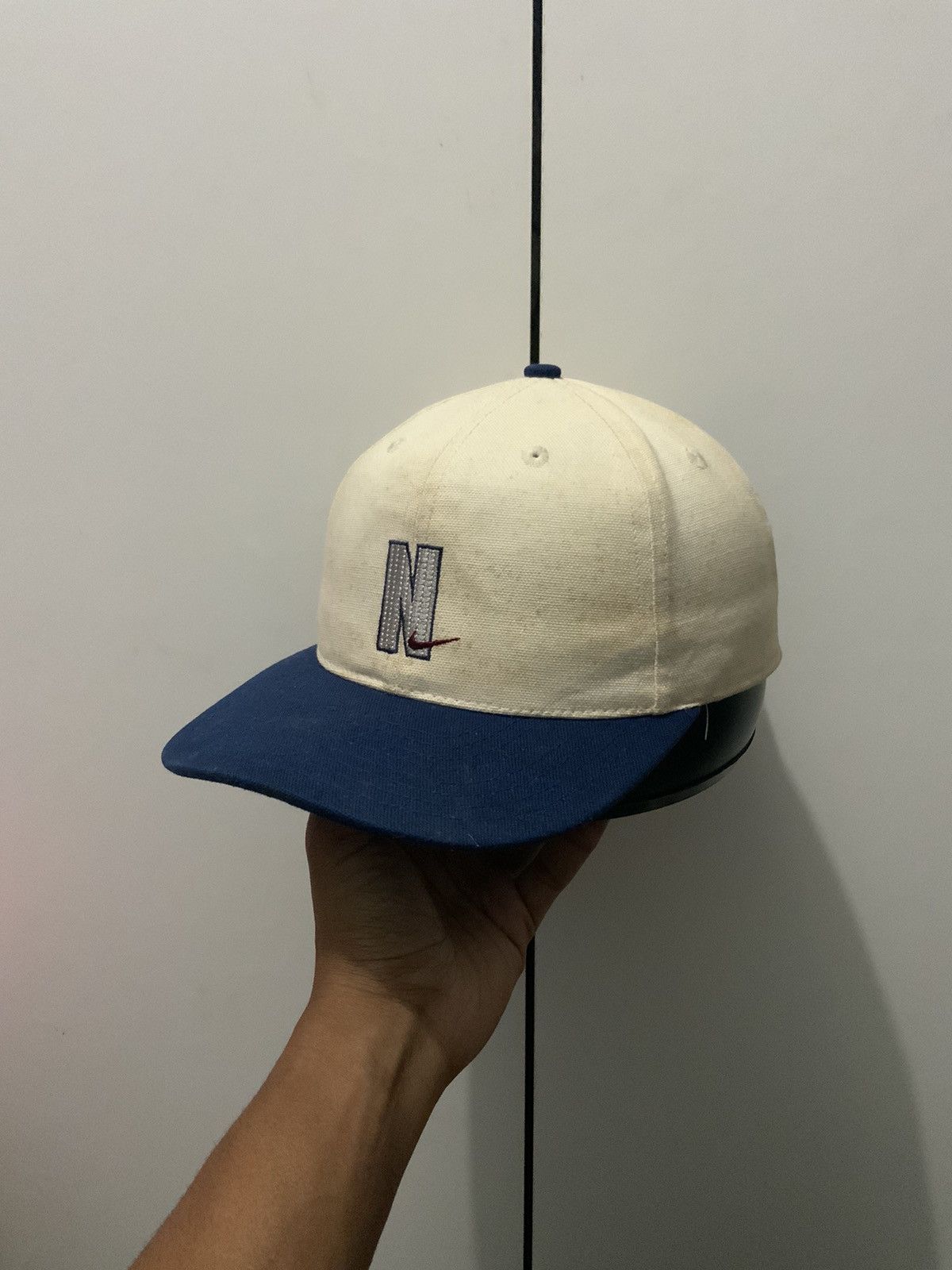 Nike Vintage Big Logo Faded Nike 90s Hat Cap Size ONE SIZE - 2 Thumbnail
