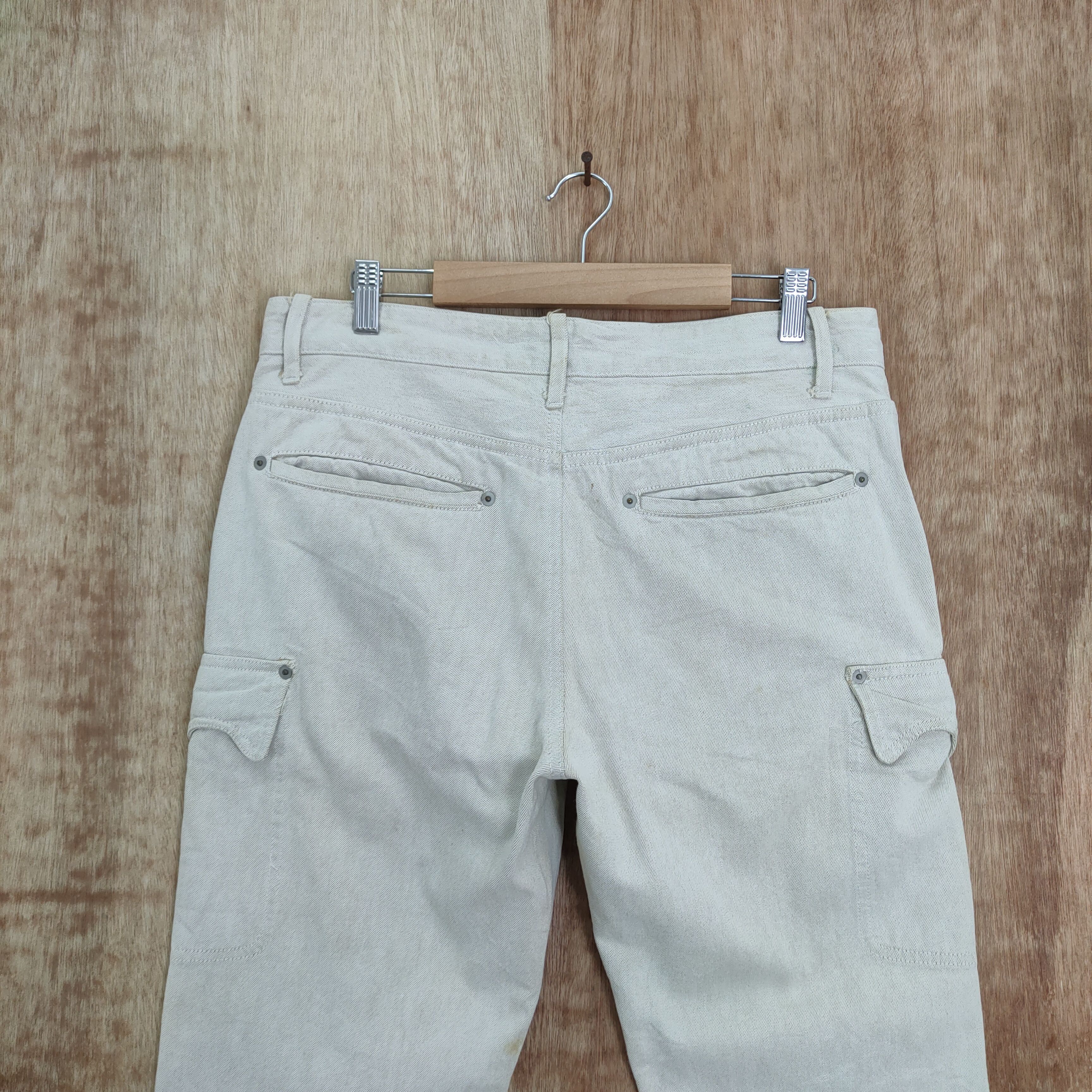 Issey Miyake × Tete Homme VINTAGE TETE HOMME FADED WHITE CARGO PANTS Size US 33 - 8 Thumbnail
