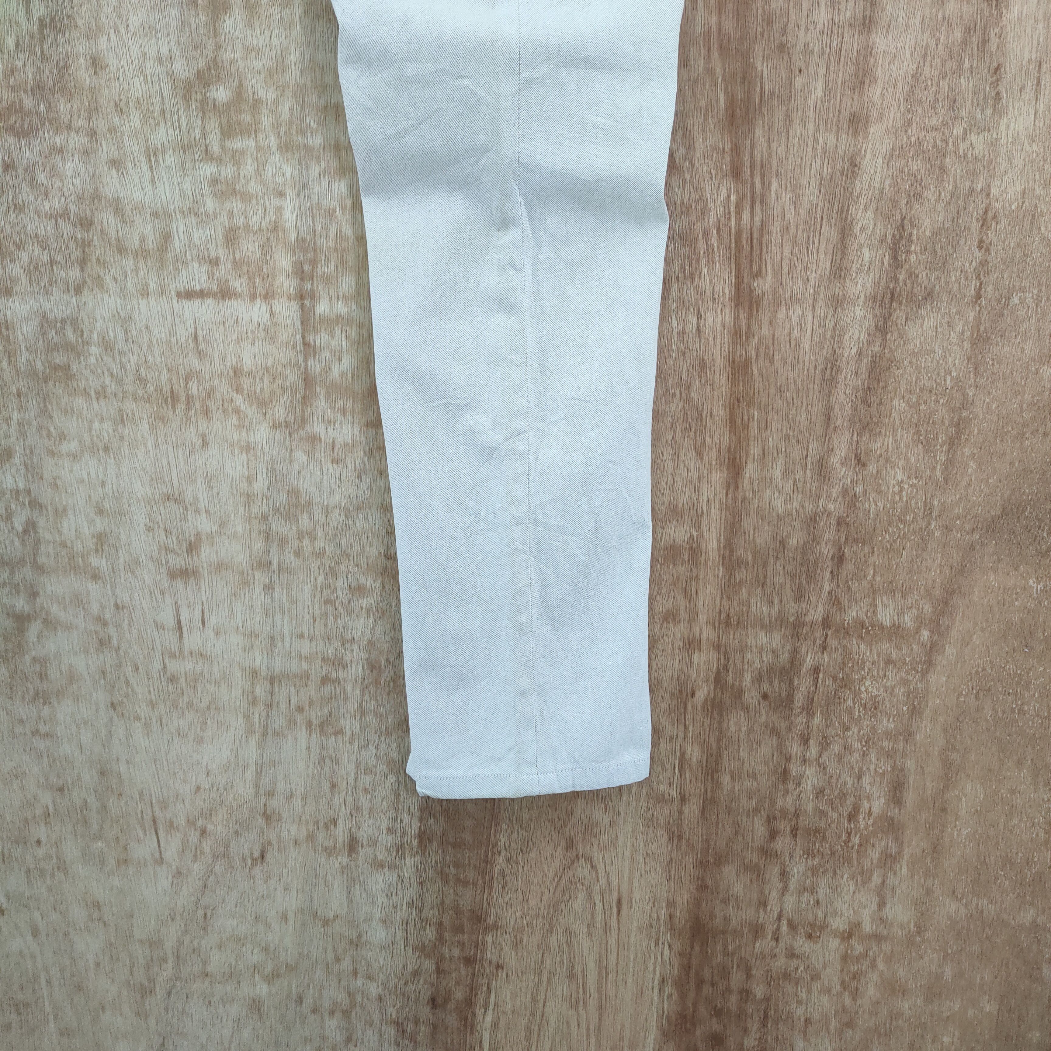 Issey Miyake × Tete Homme VINTAGE TETE HOMME FADED WHITE CARGO PANTS Size US 33 - 11 Thumbnail