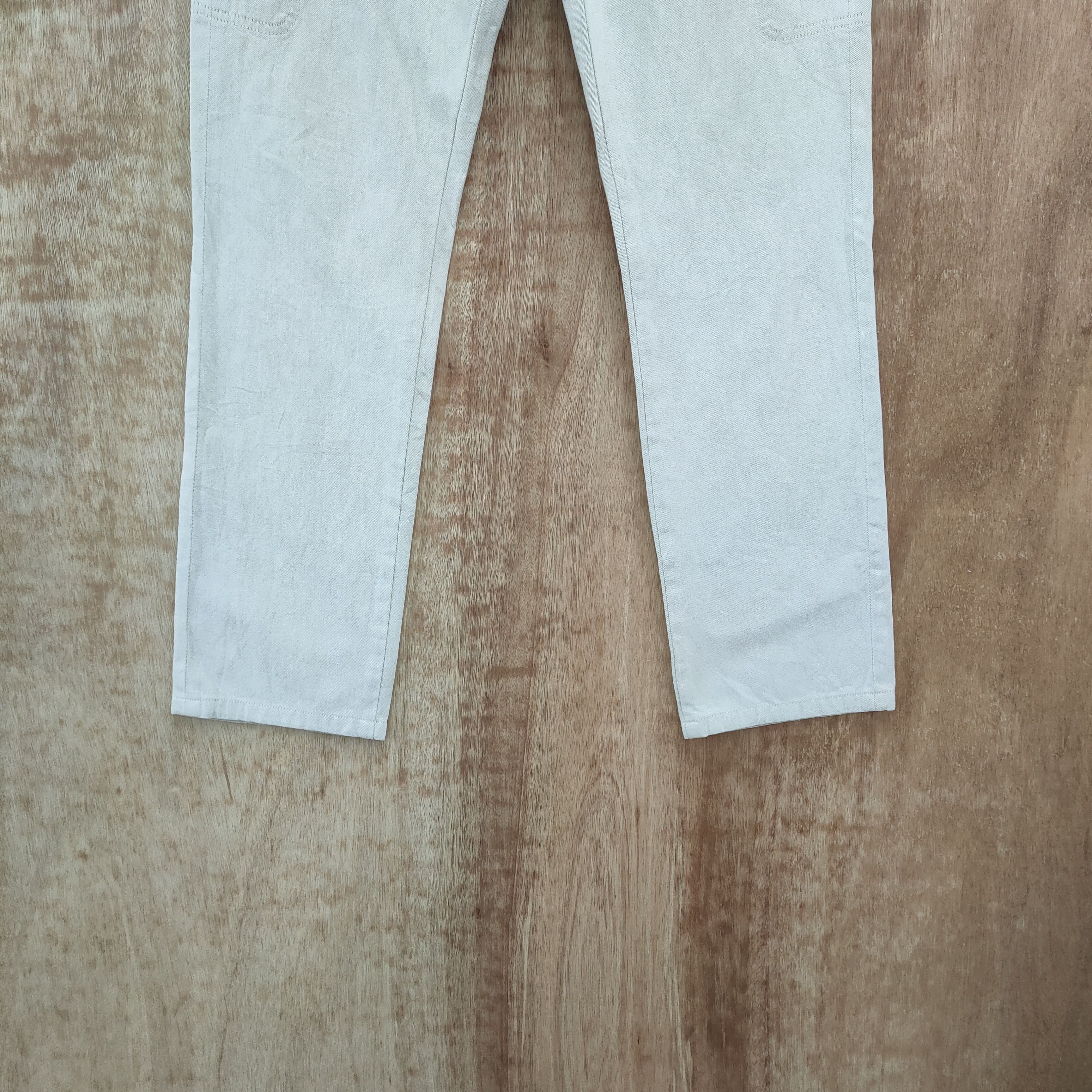 Issey Miyake × Tete Homme VINTAGE TETE HOMME FADED WHITE CARGO PANTS Size US 33 - 4 Thumbnail