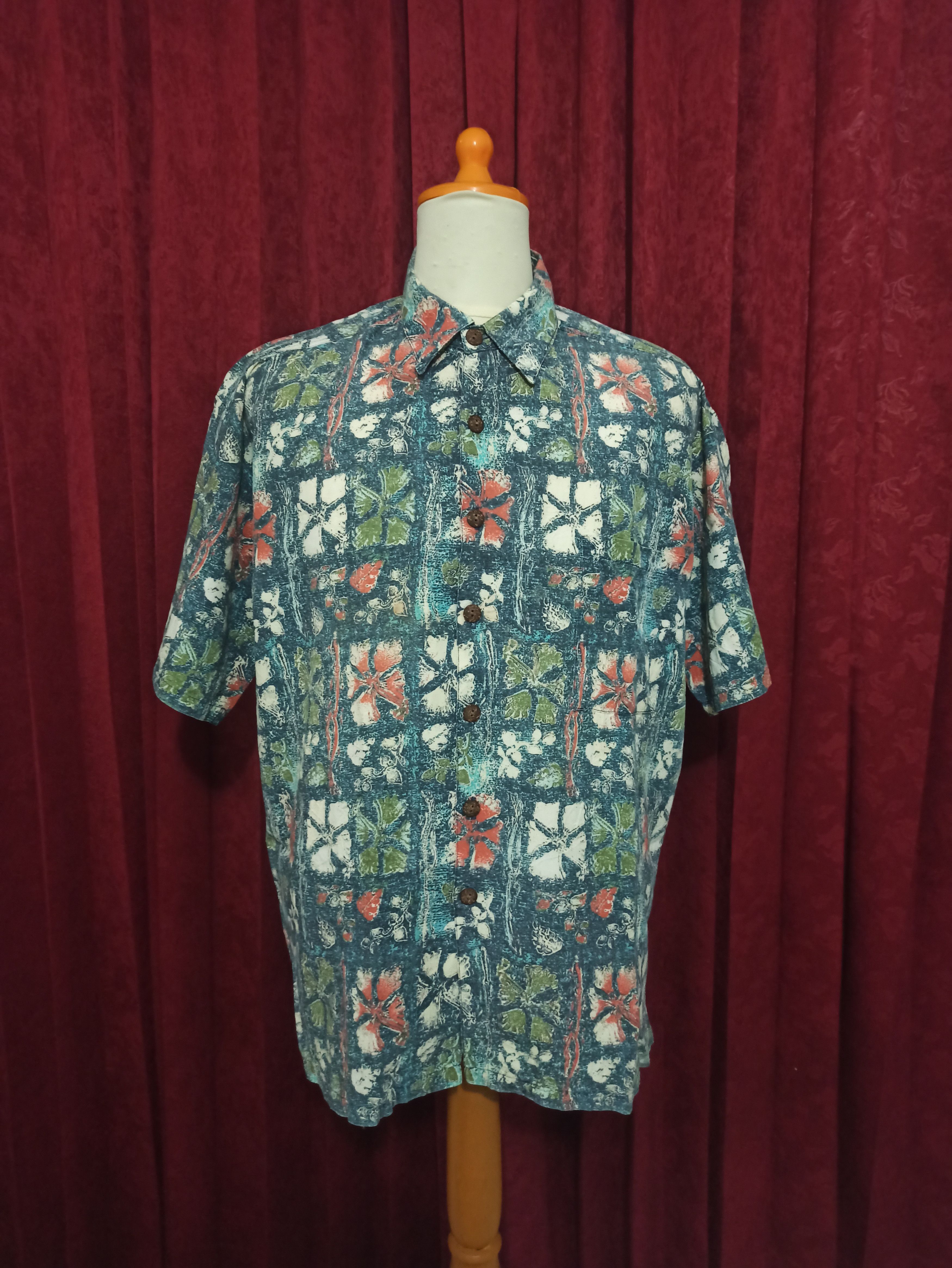 Vintage Vintage Kahala Floral Rayon Cotton Linen Hawaiian Shirt Size US L / EU 52-54 / 3 - 3 Thumbnail
