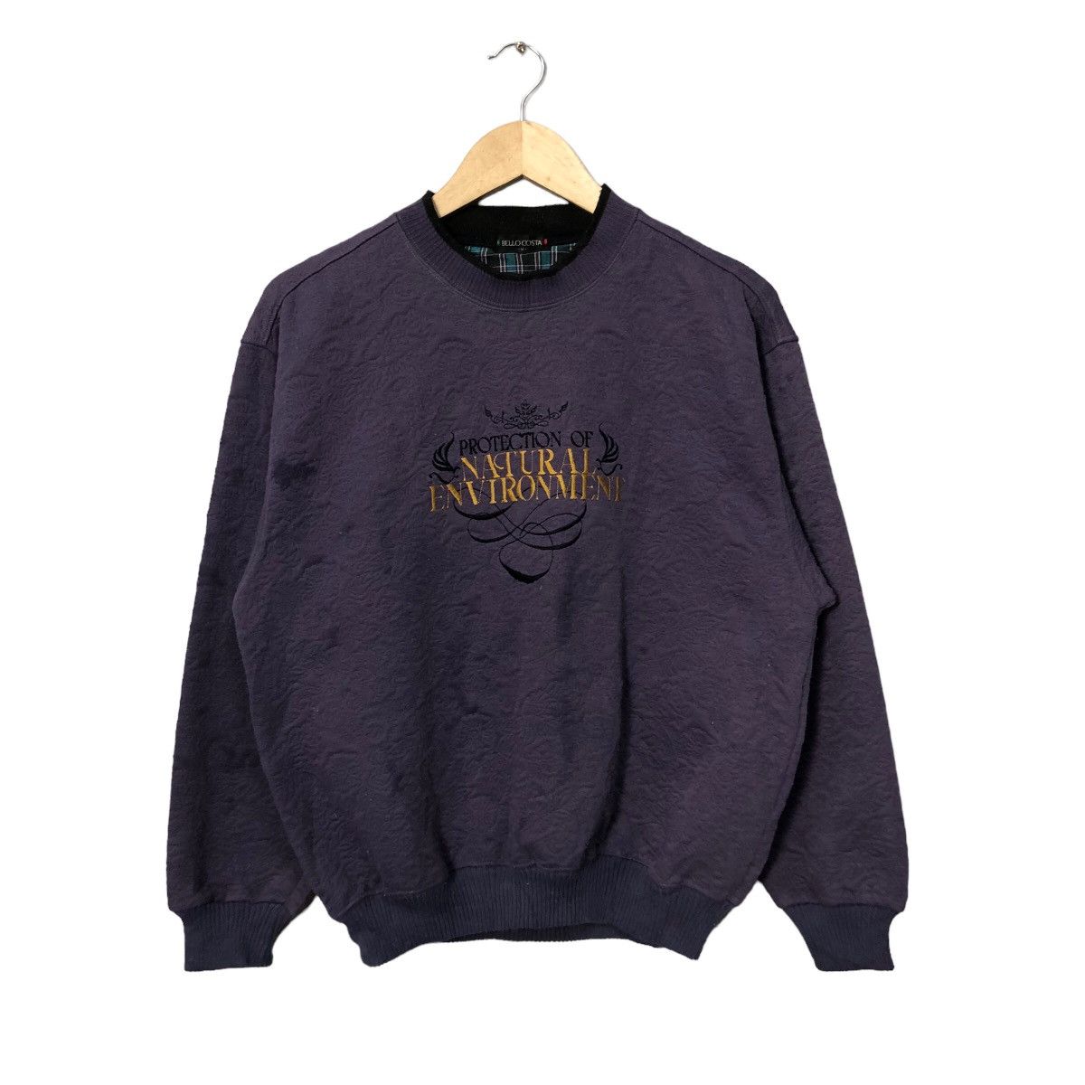 image of Vintage Bello Costa Crewneck Embroidery Big Logo Sweatshirt in Purple, Women's (Size Medium)