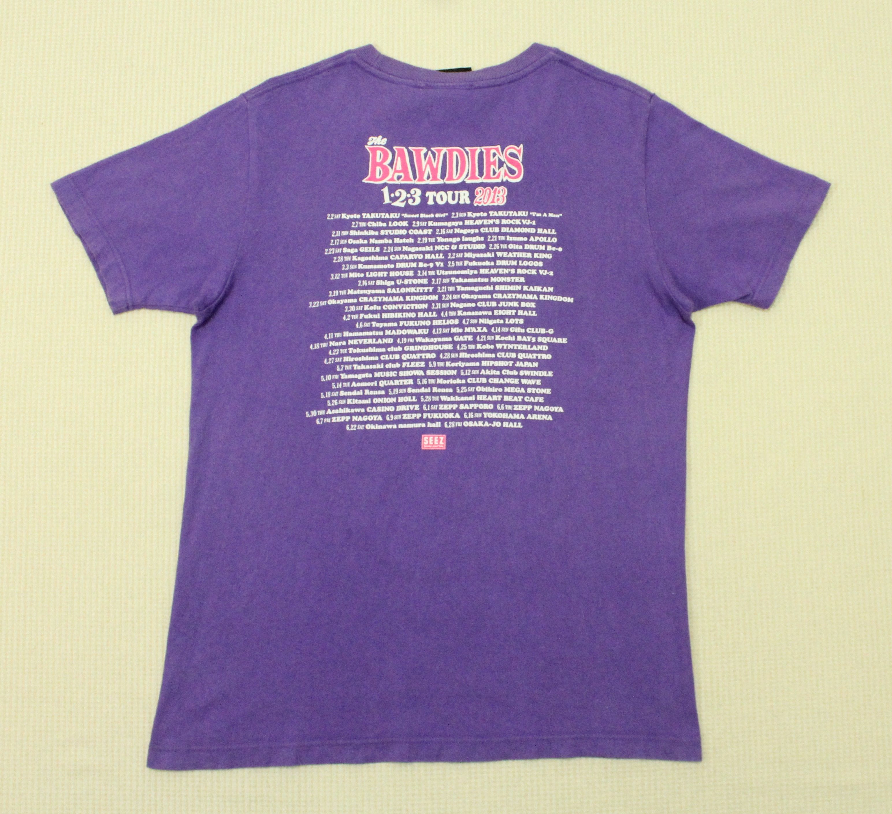 Japanese Brand ROCKIN JELLY BEAN T Shirt THE BAWDIES 123 Tour 2013 Size US S / EU 44-46 / 1 - 8 Thumbnail