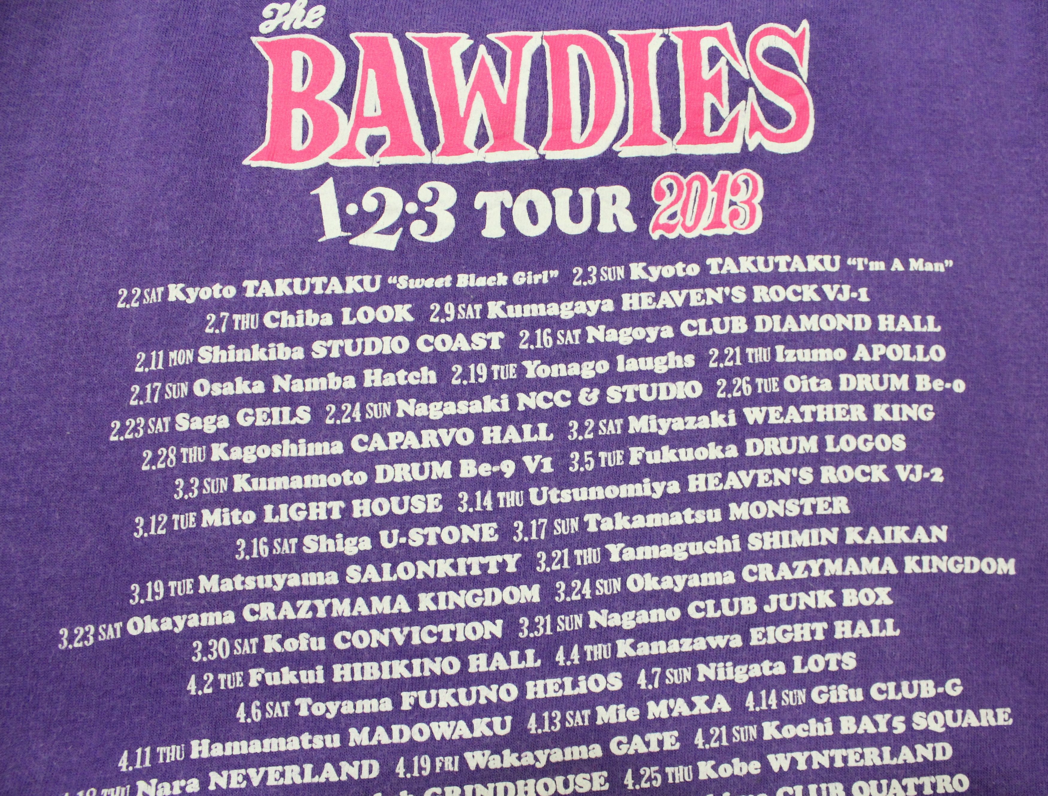 Japanese Brand ROCKIN JELLY BEAN T Shirt THE BAWDIES 123 Tour 2013 Size US S / EU 44-46 / 1 - 9 Thumbnail