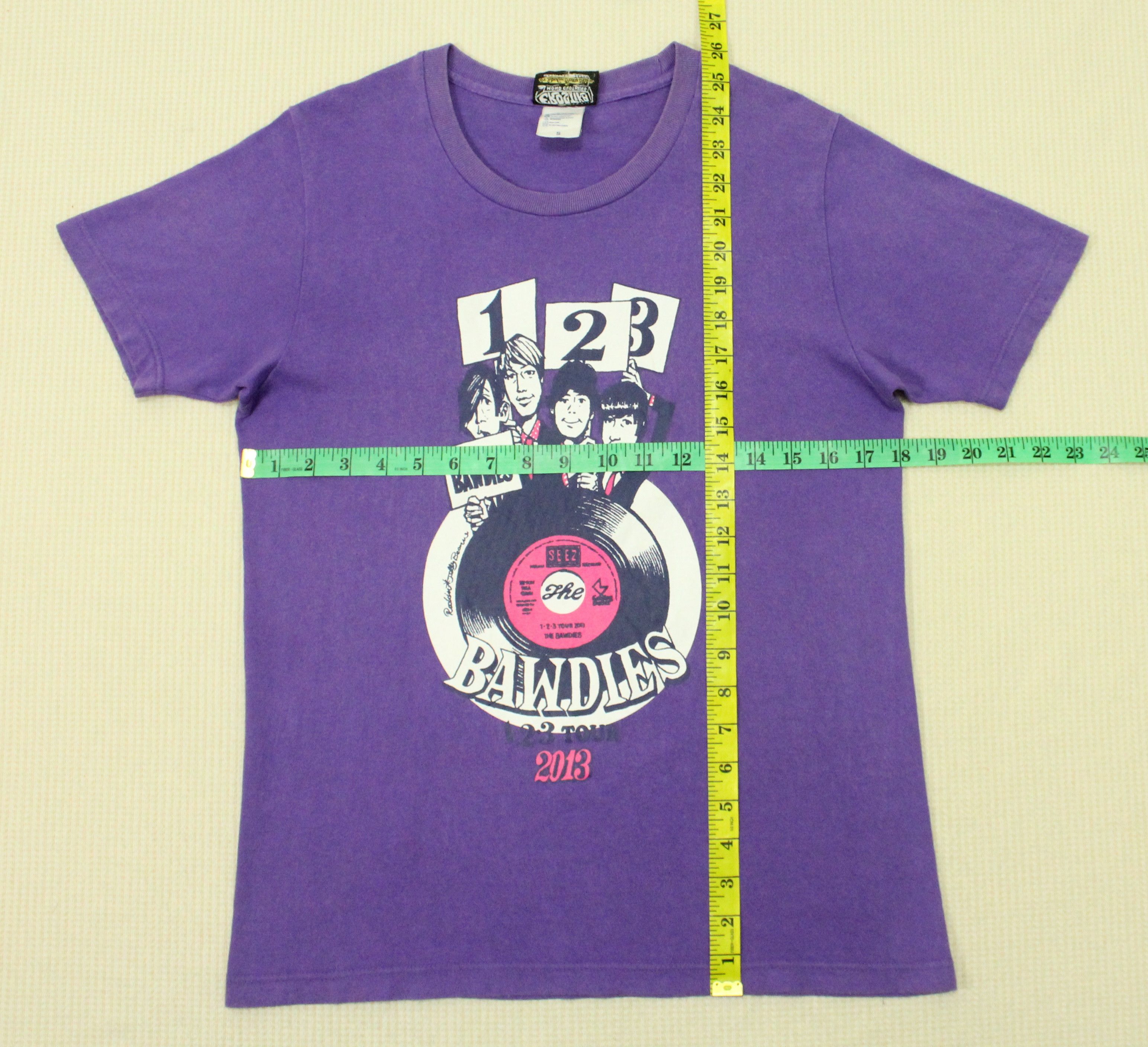 Japanese Brand ROCKIN JELLY BEAN T Shirt THE BAWDIES 123 Tour 2013 Size US S / EU 44-46 / 1 - 14 Thumbnail