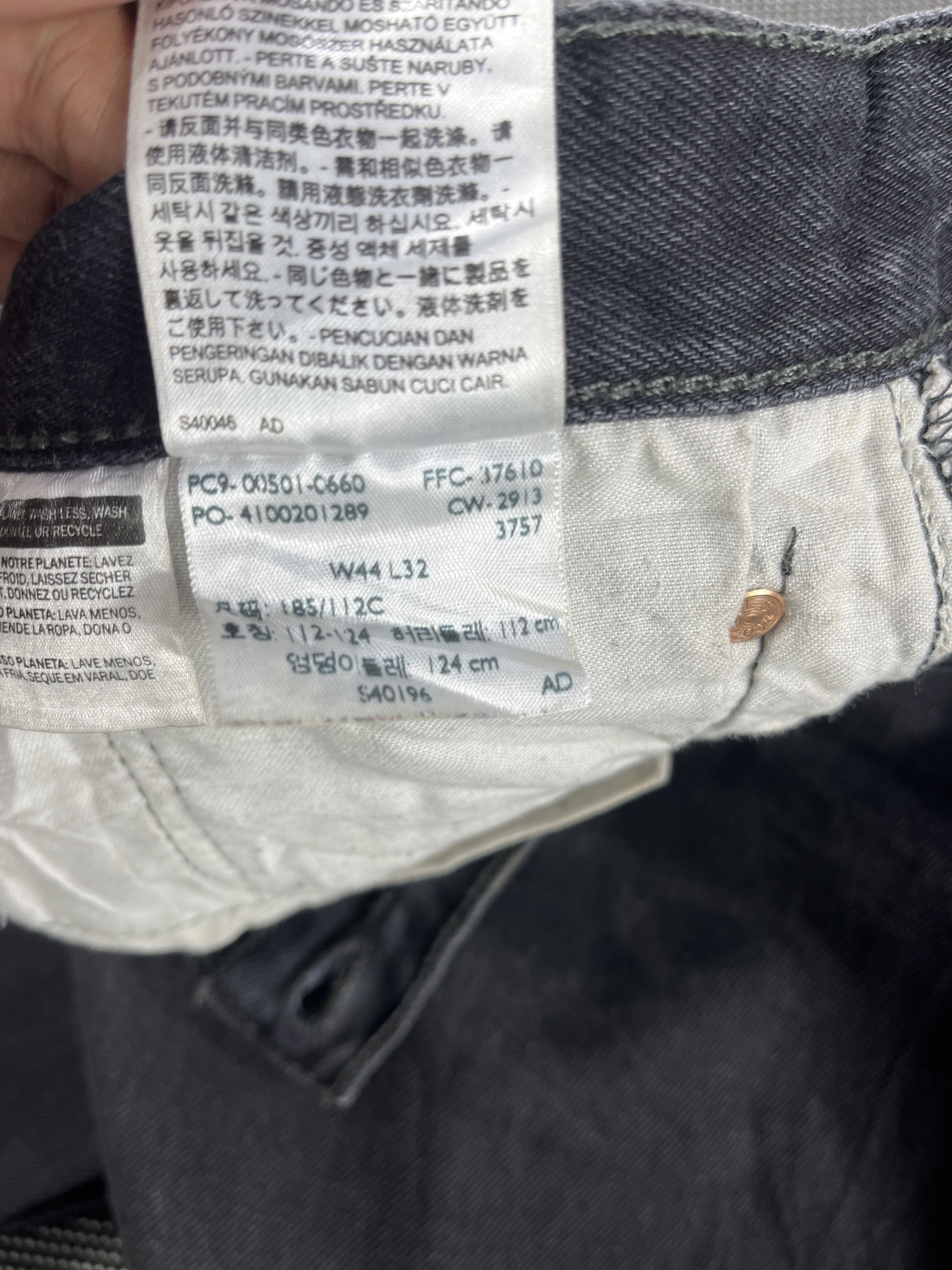 Levi's × Vintage Vintage Levis 501 Jeans Black Denim - J019 Size US 44 / EU 60 - 8 Thumbnail