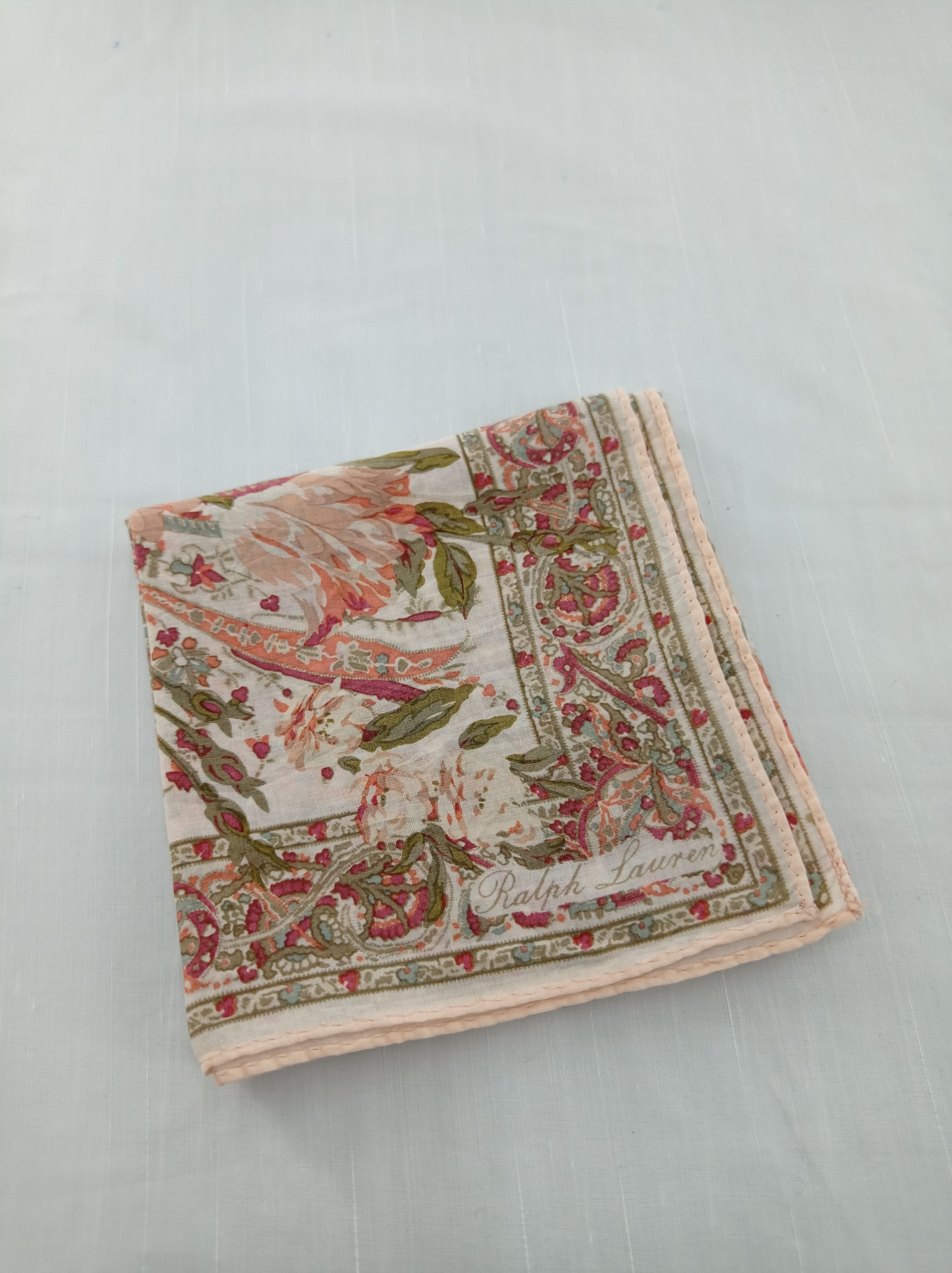 Ralph Lauren Vintage Ralph Lauren Floral Handkerchief / Neckwear /Bandana Size ONE SIZE - 2 Thumbnail