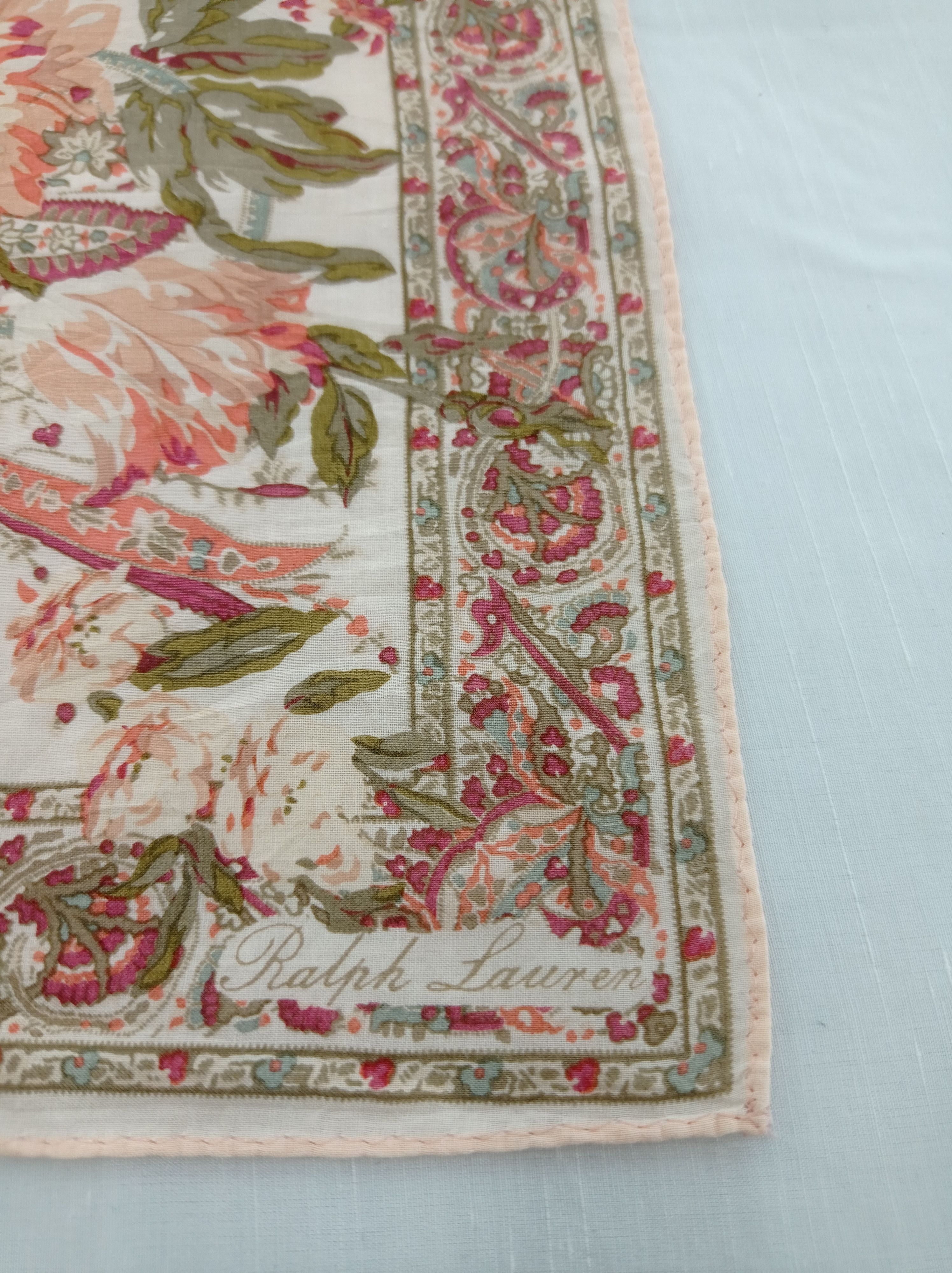 Ralph Lauren Vintage Ralph Lauren Floral Handkerchief / Neckwear /Bandana Size ONE SIZE - 4 Thumbnail