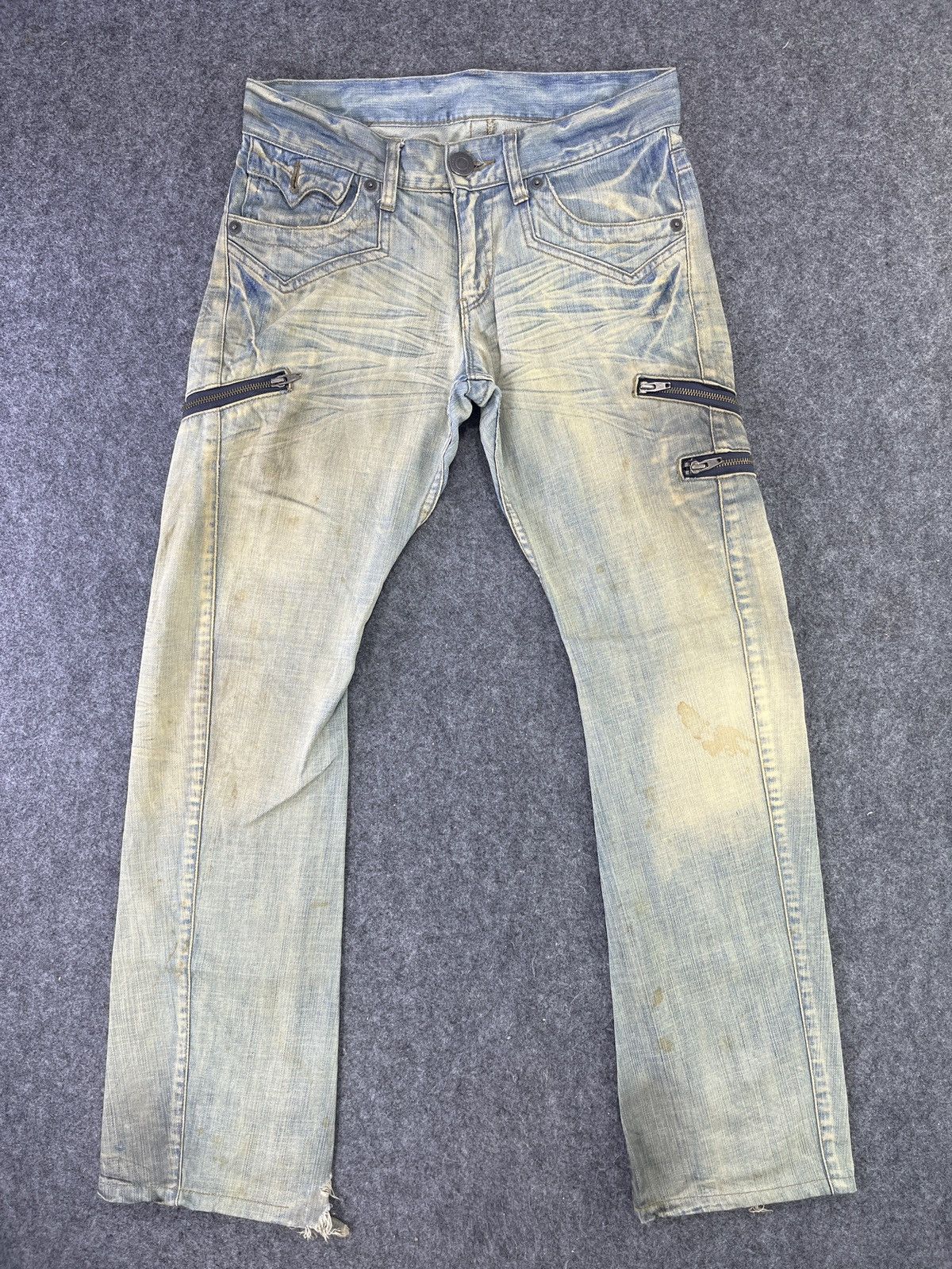 Japanese Brand Setting Cracks Multipocket Jeans J796 Size US 32 / EU 48 - 1 Thumbnail