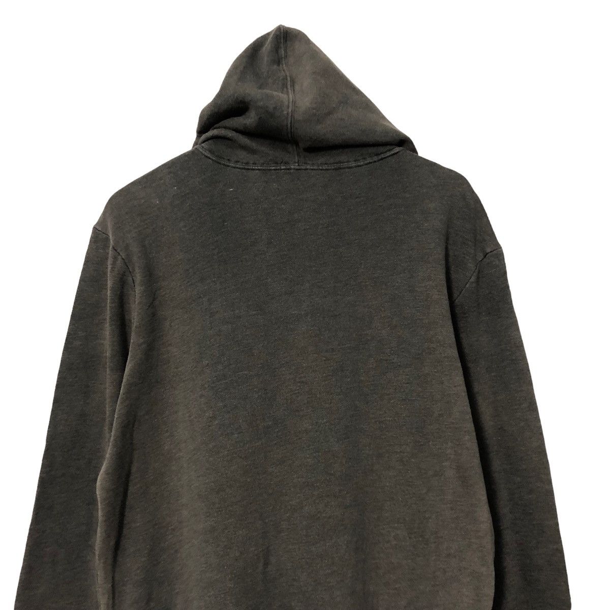 Vintage Gap Spell Out Big Logo Faded Black Hoodie Sweatshirt