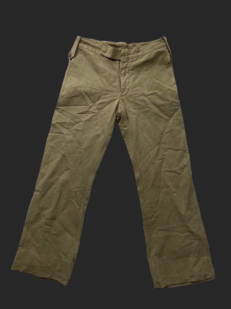 image of Maison Margiela Ss04 Margiela Linin Rayon Pants Size 46 in Military Brown, Men's