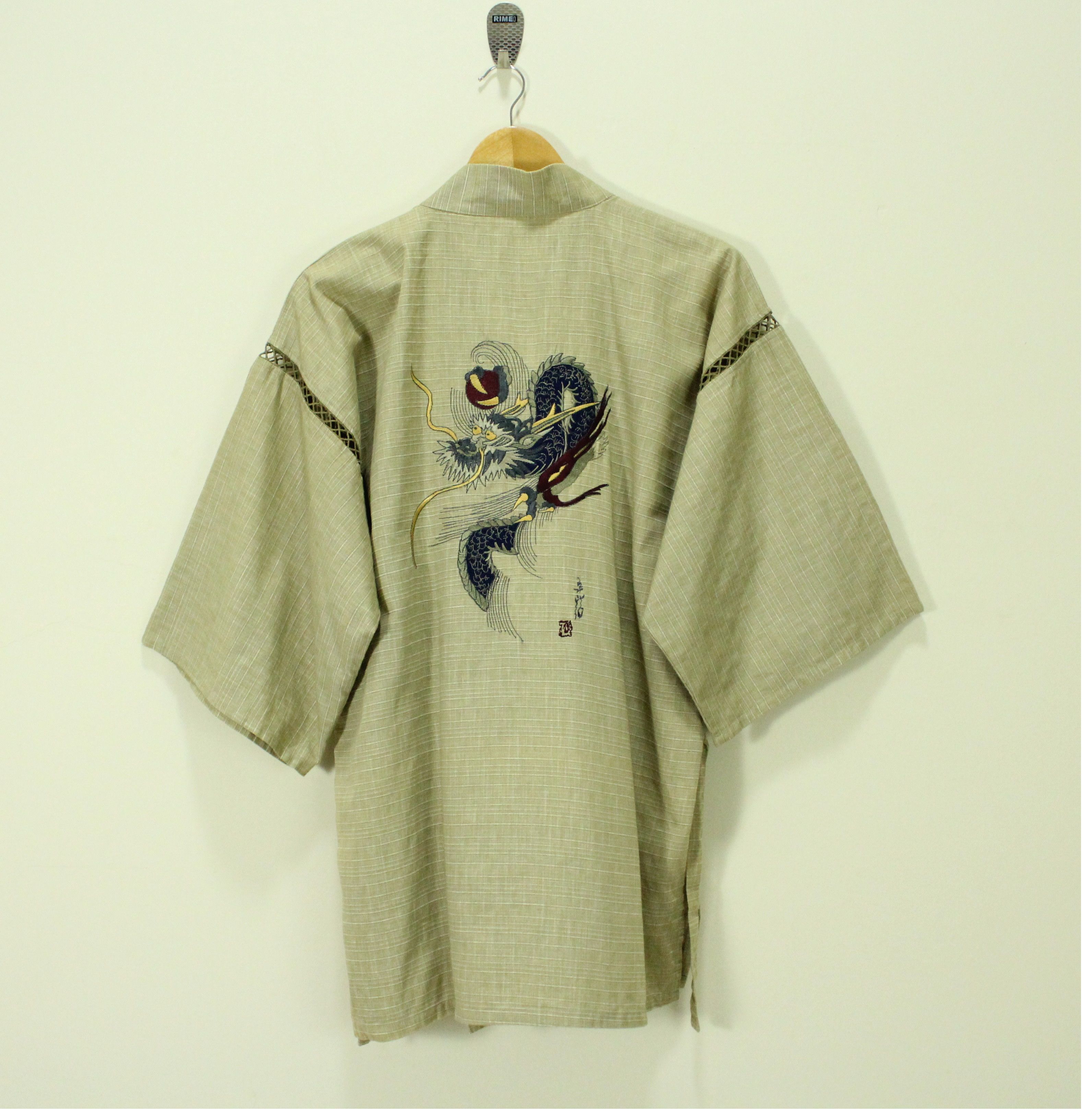 Japanese Brand KIMONO JACKET Dragon Embroidery Sanjuro Souvenir Jacket Size US M / EU 48-50 / 2 - 1 Thumbnail
