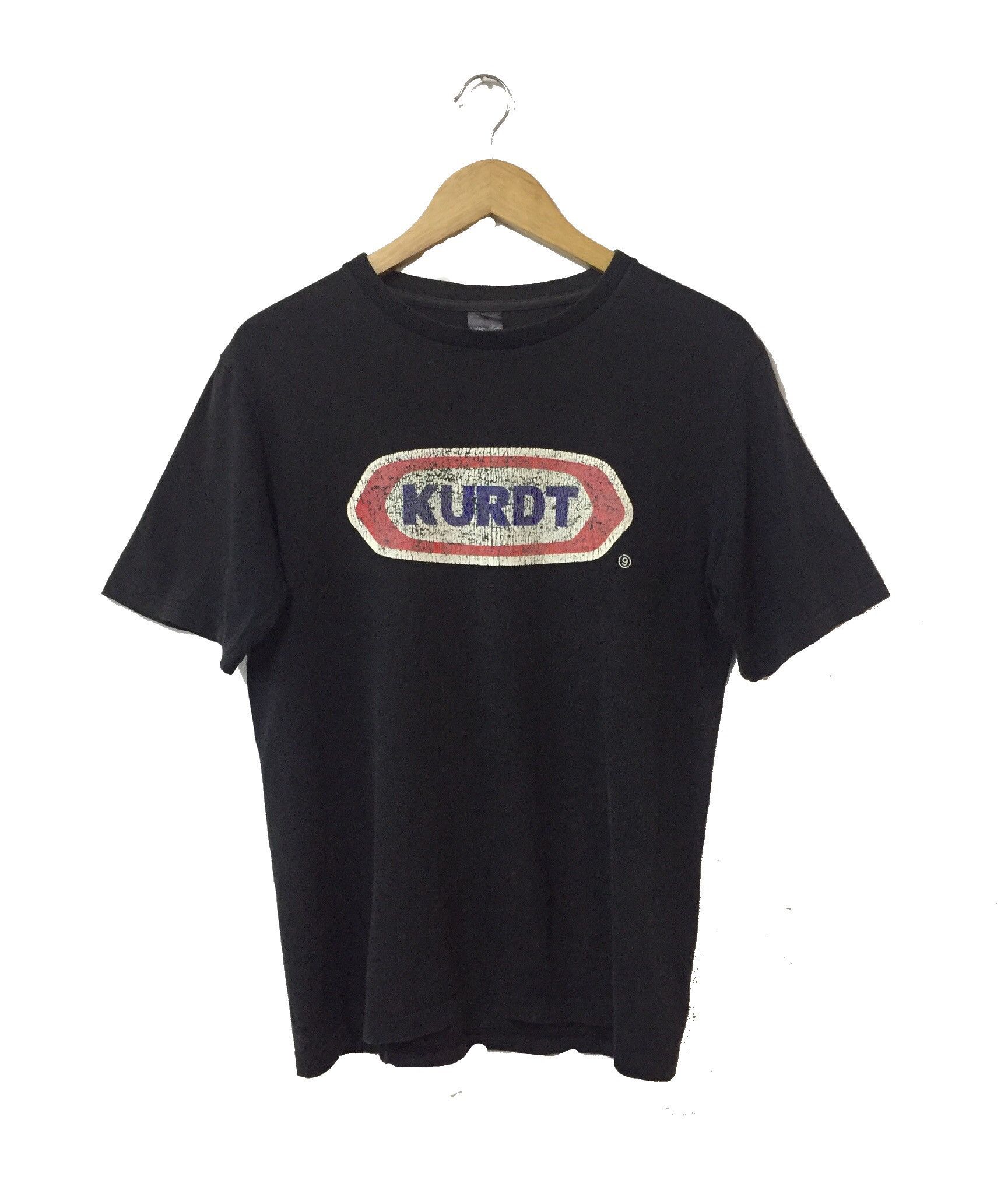 Pre-owned Band Tees X Number N Ine Number Nine Kurdt Font Logo Tshirt In Black