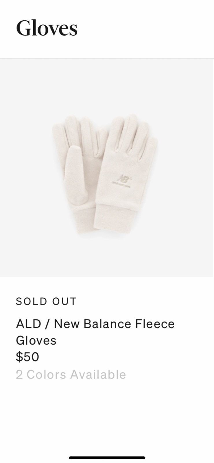 Aime Leon Dore × New Balance ALD / New Balance Fleece Gloves - L/XL Size ONE SIZE - 4 Thumbnail
