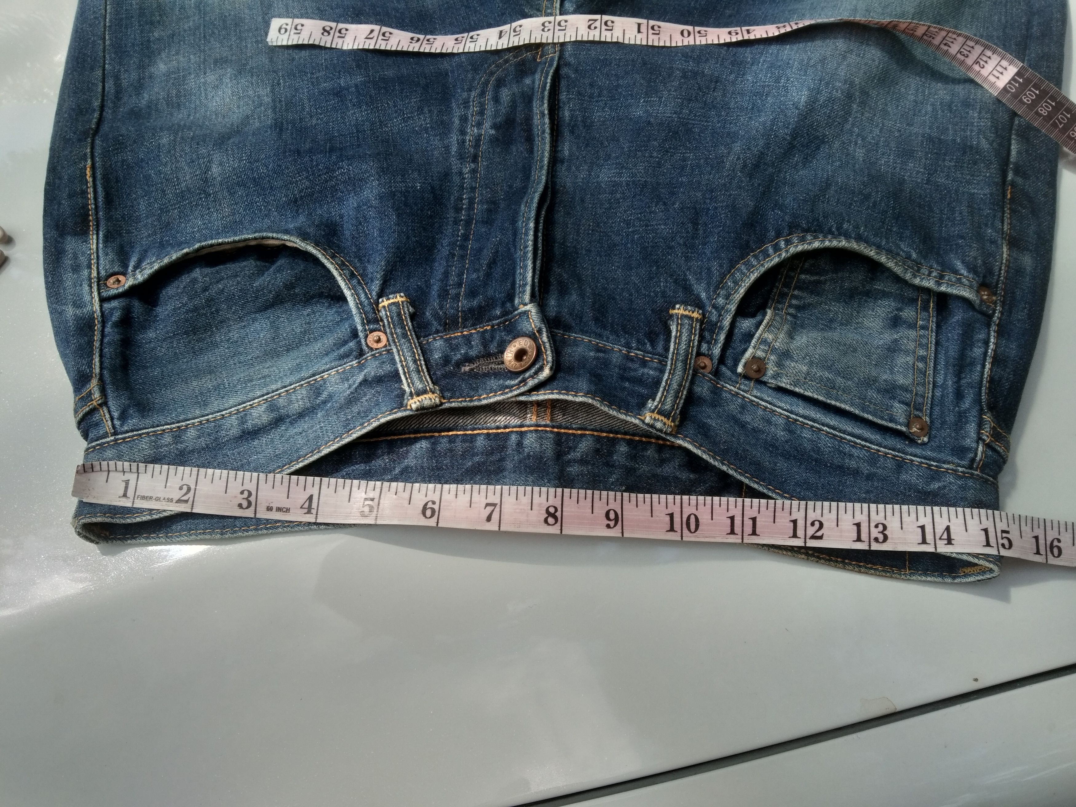 VINTAGE EDWIN 505 SELVEDGE JEANS JAPAN DISTRESSED