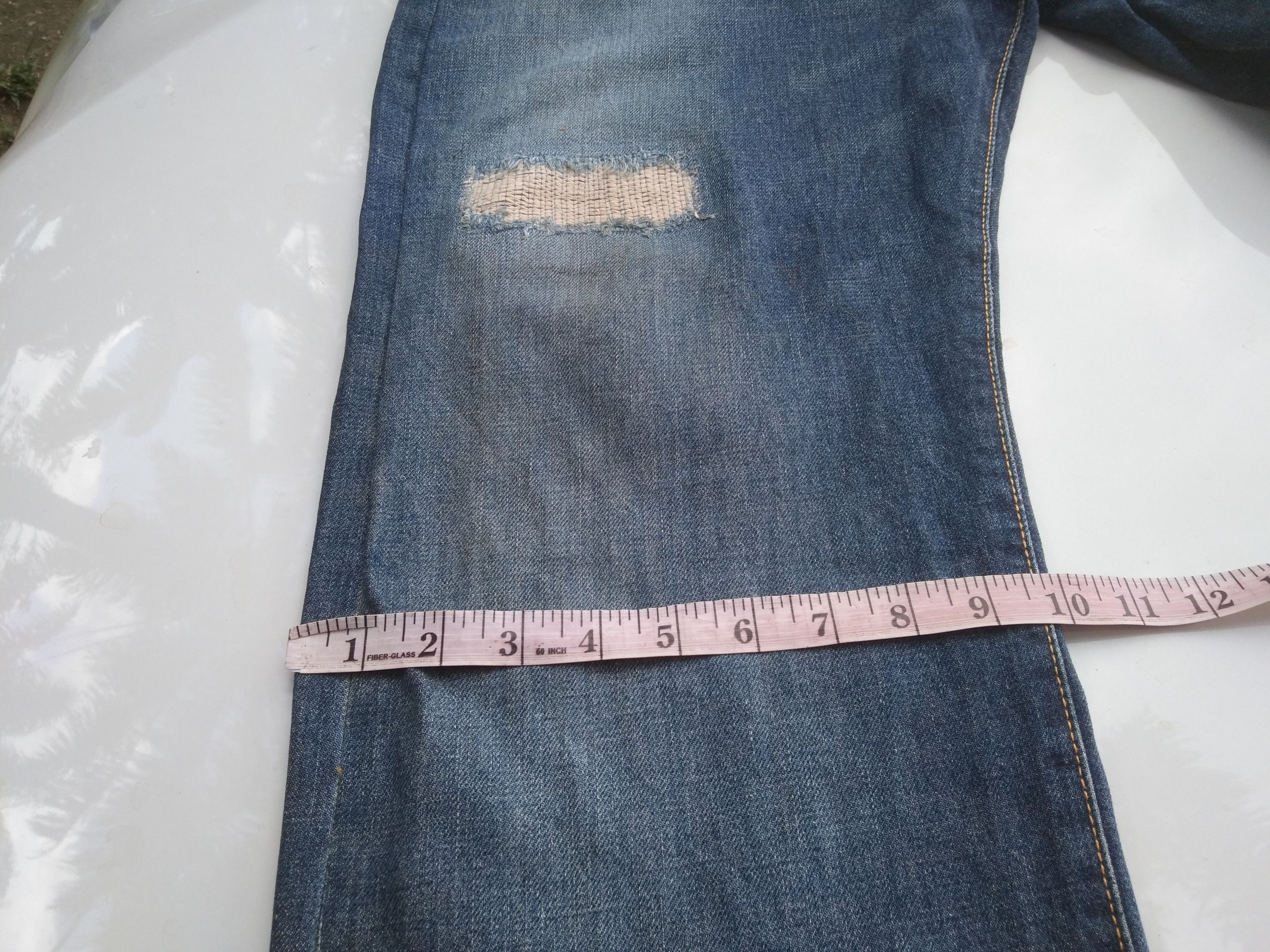 VINTAGE EDWIN 505 SELVEDGE JEANS JAPAN DISTRESSED
