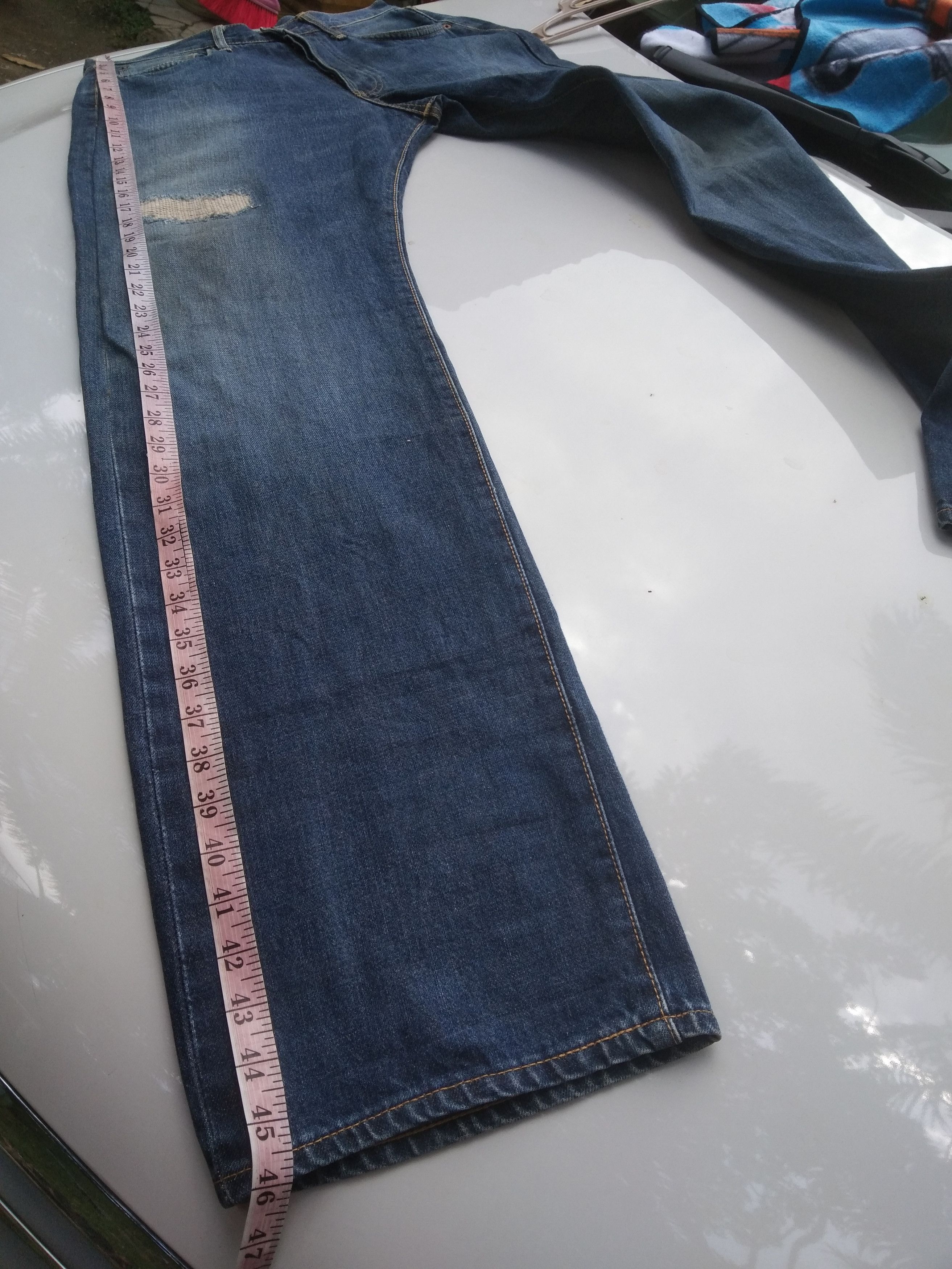 VINTAGE EDWIN 505 SELVEDGE JEANS JAPAN DISTRESSED