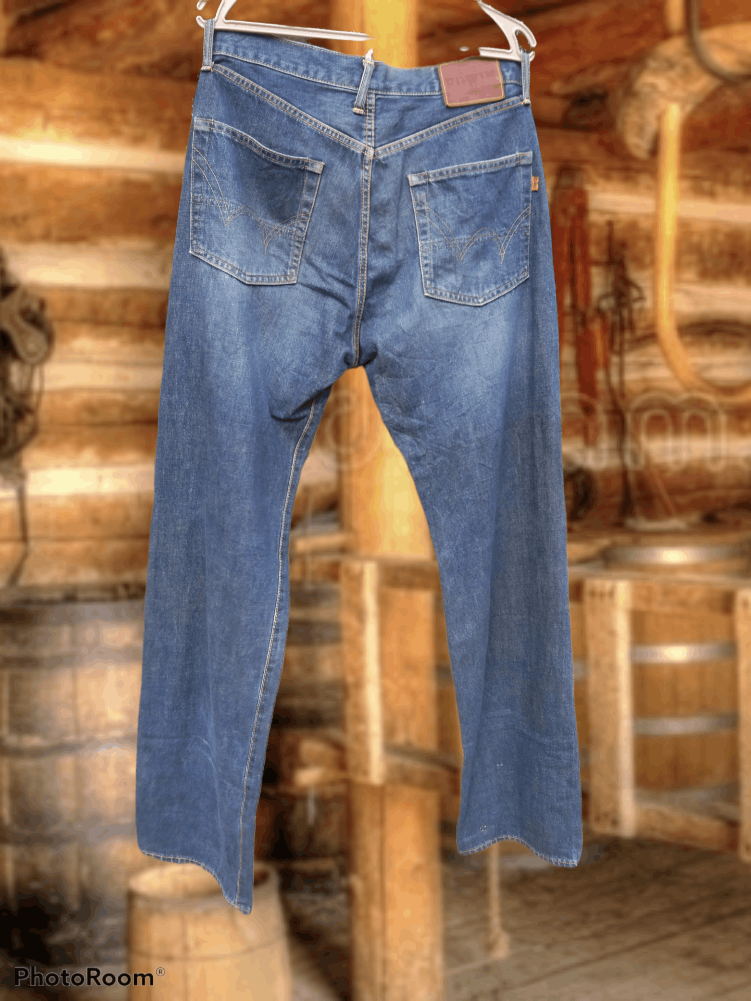 VINTAGE EDWIN 505 SELVEDGE JEANS JAPAN DISTRESSED