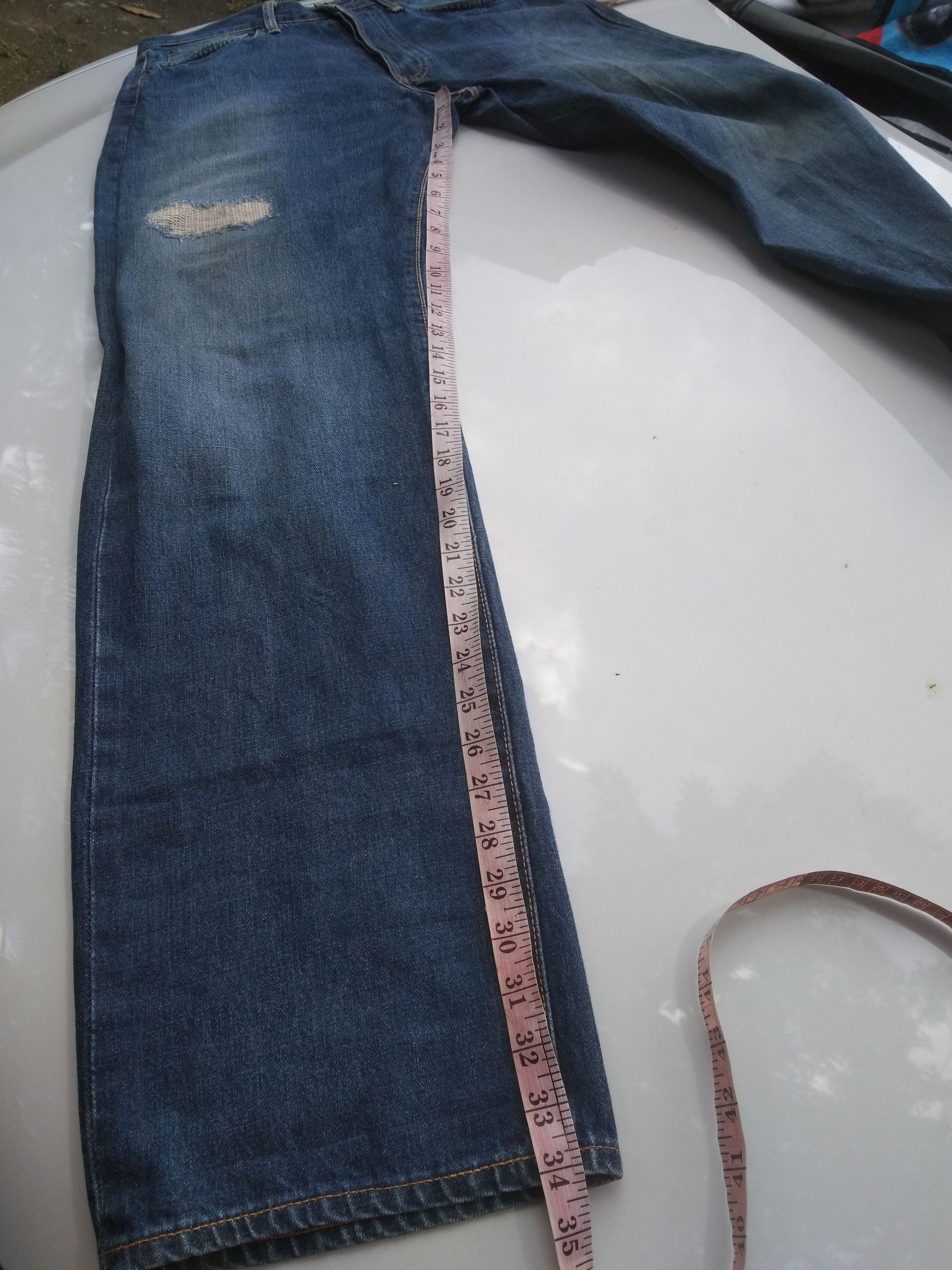 VINTAGE EDWIN 505 SELVEDGE JEANS JAPAN DISTRESSED