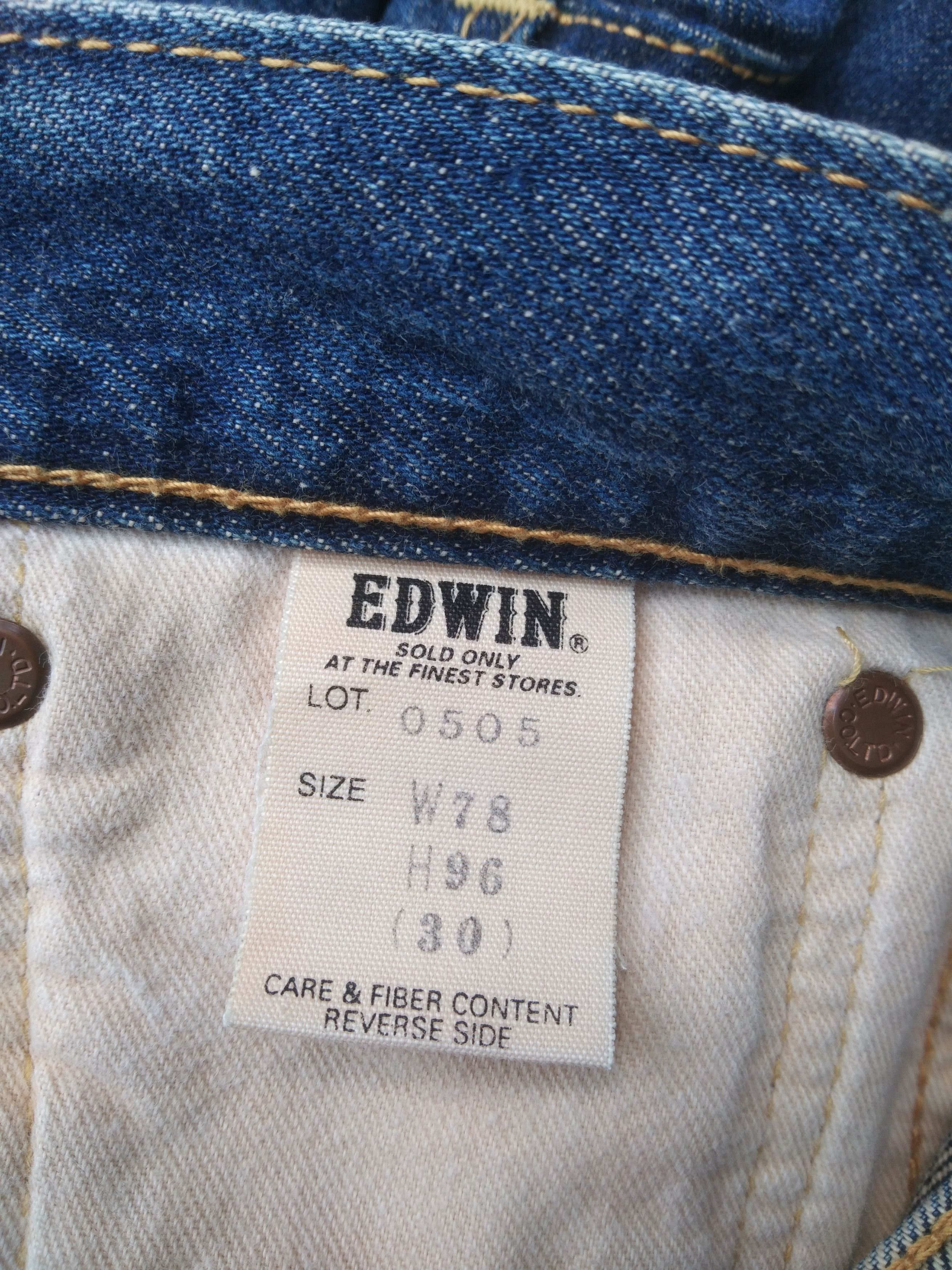 VINTAGE EDWIN 505 SELVEDGE JEANS JAPAN DISTRESSED