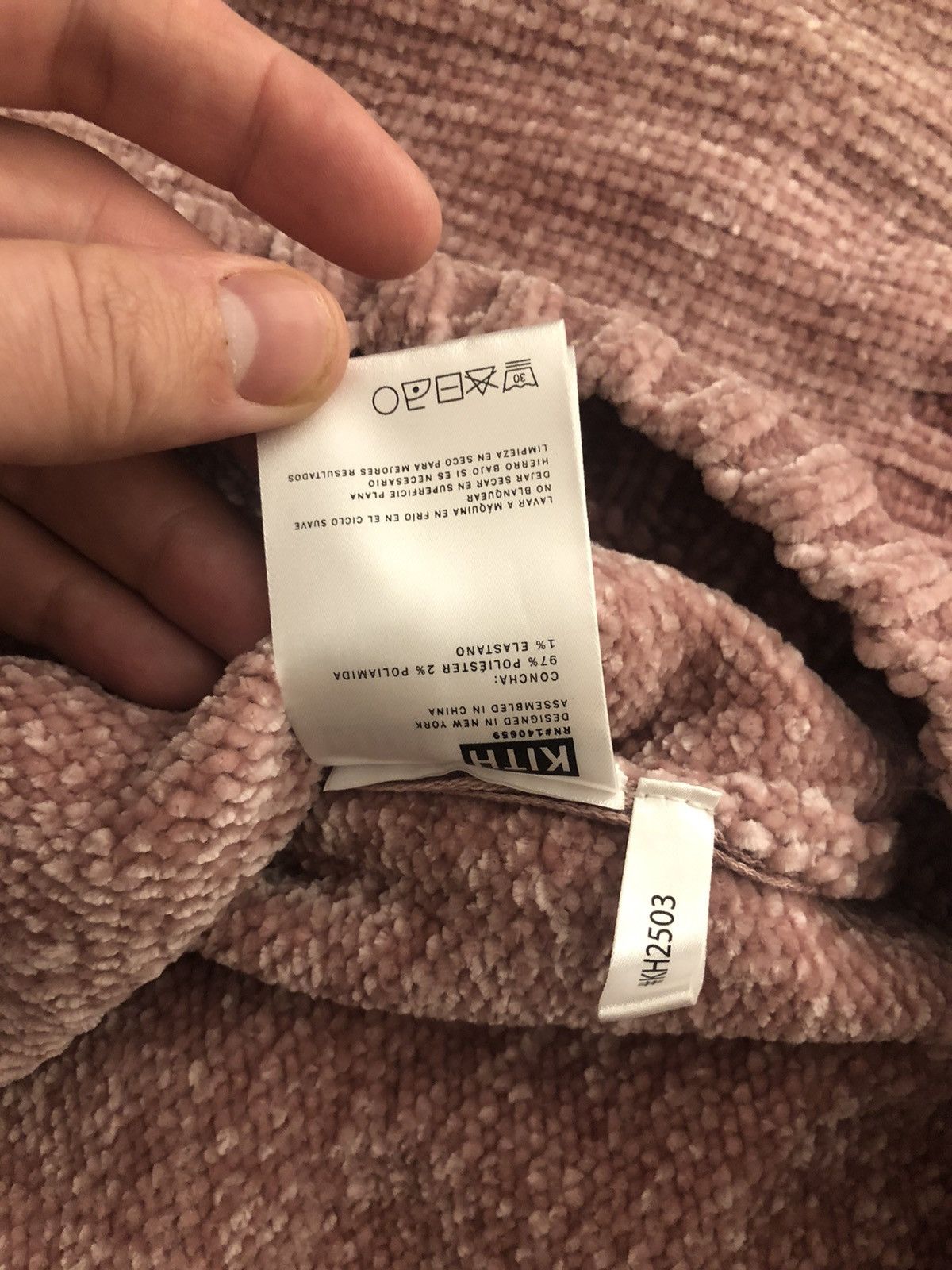 Kith Kith Meyer Chenille Crewneck Pale Mauve (Size XL) | Grailed
